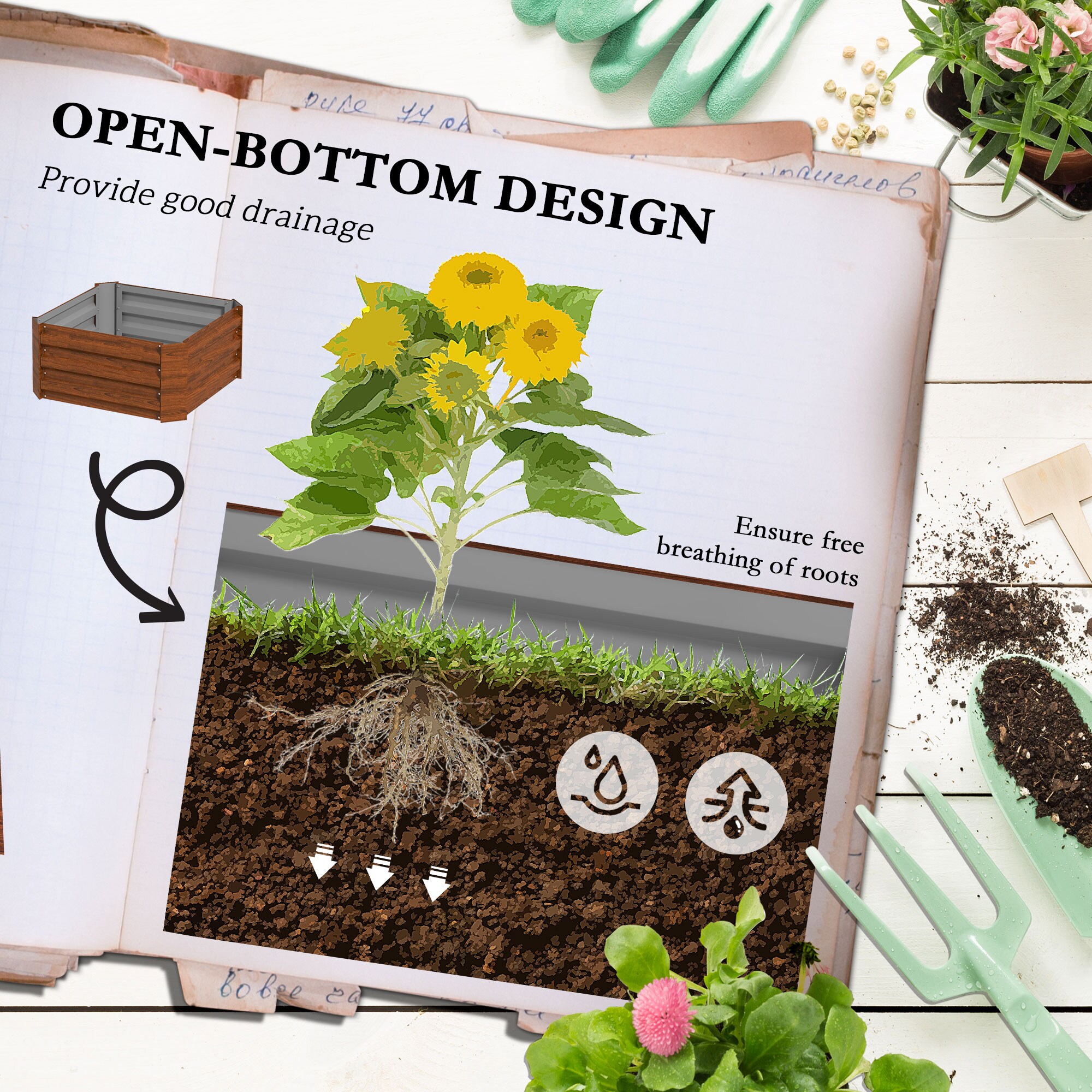 Outsunny 84H-062V01BN Raised-Garden-Beds - View #5
