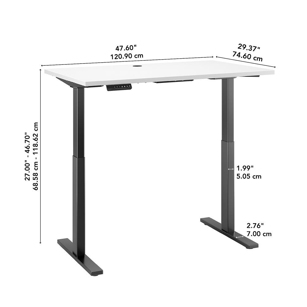Bush Business Furniture M6S4830WHBK desks - View #6
