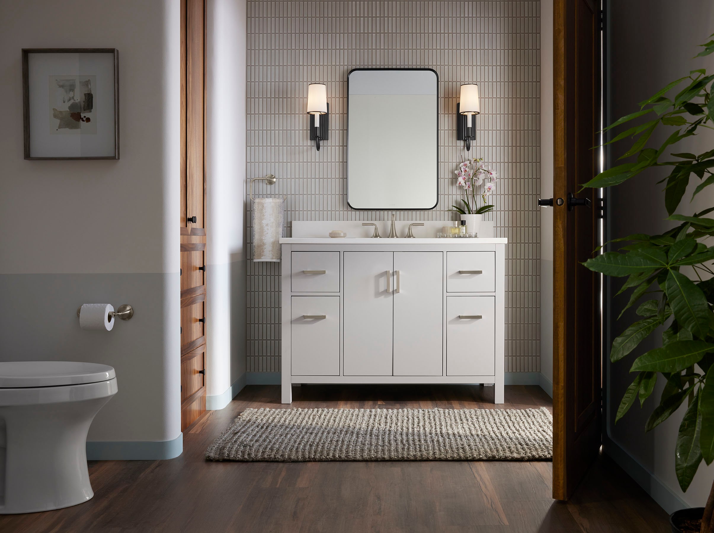 Kresla 48" Atmos Grey Freestanding Bathroom Vanity with Quartz Top