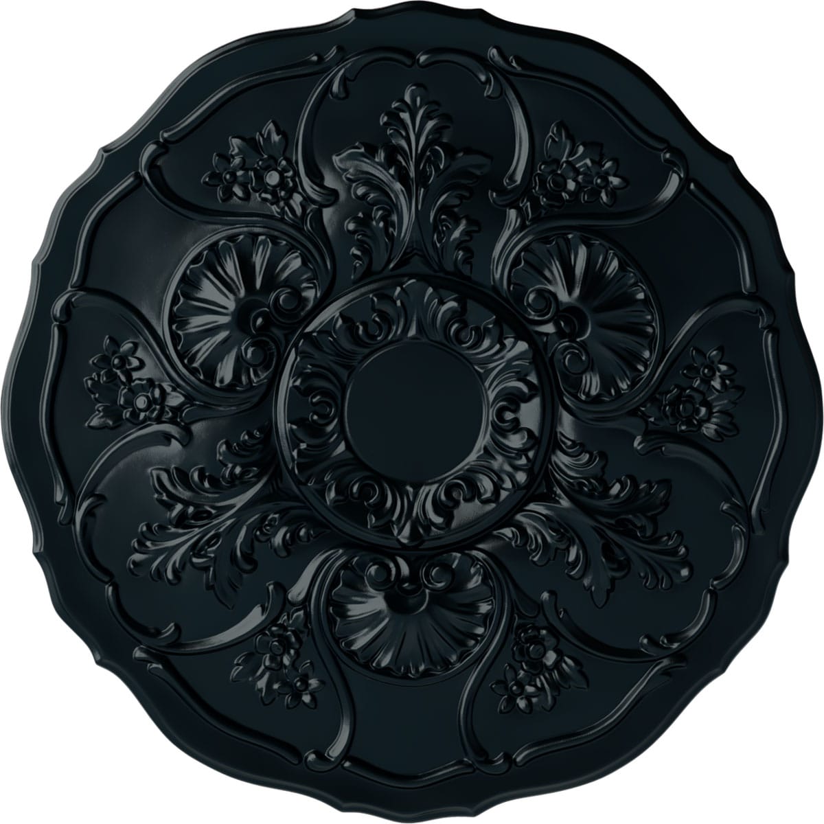 Ekena Millwork CM22CNNSF Cornelia 22.5-in W x 22.5-in L Painted Night Shade Polyurethane Whole Ceiling Medallion