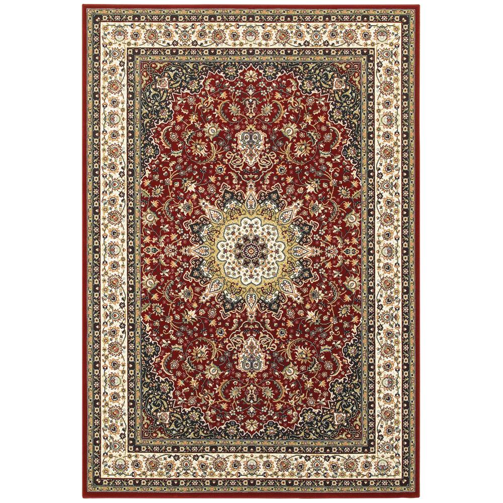 Archer Lane 119KSHN17L Westferry 8 x 11 (ft) Polypropylene Red Rectangular Indoor Medallion Oriental Area rug