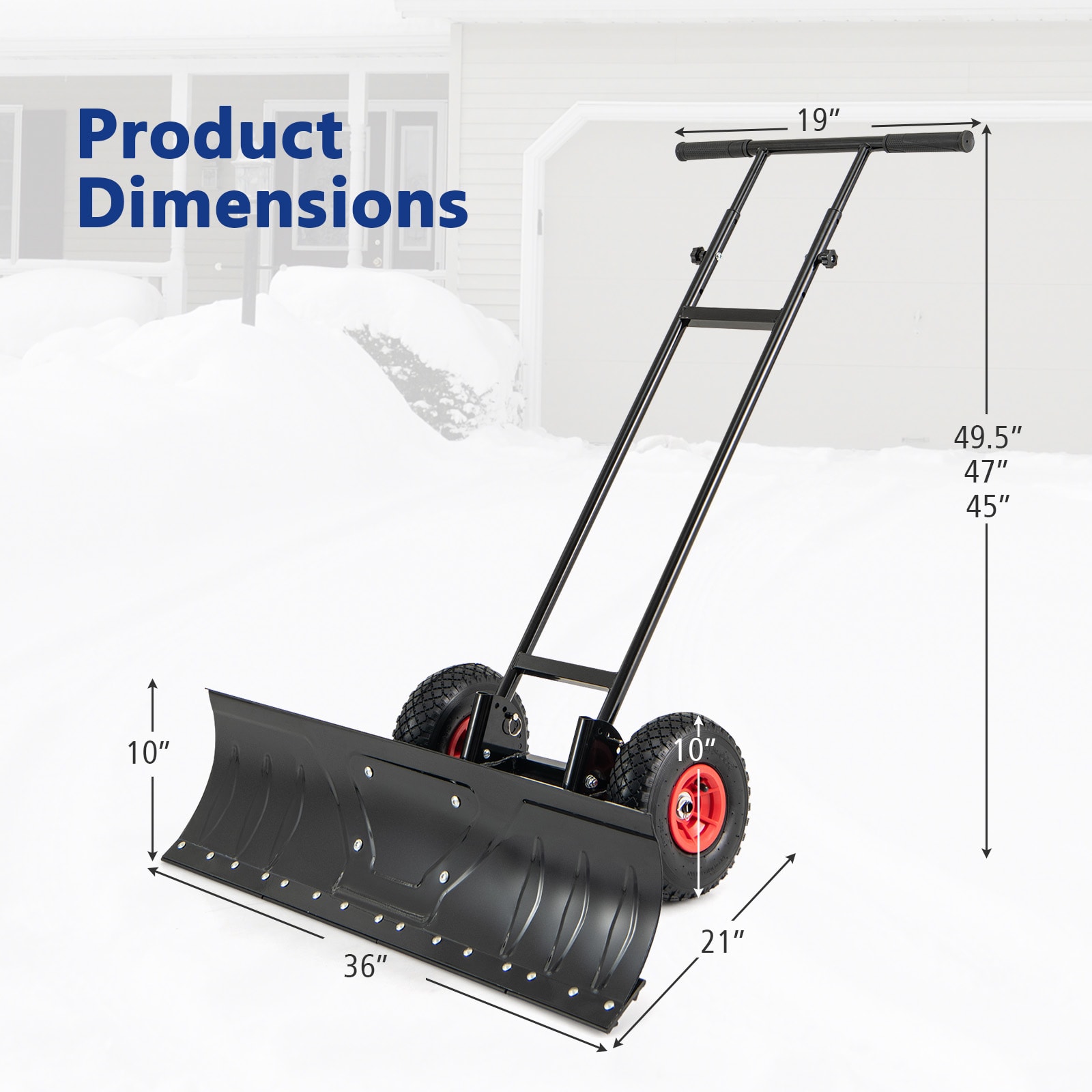 WELLFOR DOG70071RE Snow-Shovels - View #2
