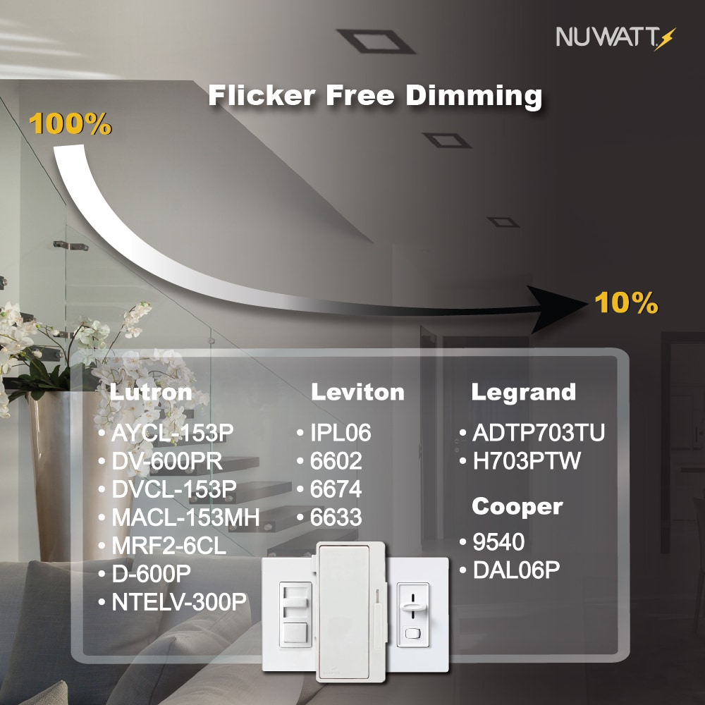 NUWATT NWPSQDL615W5CTBLK12P Led-Retrofit-Downlight - View #9