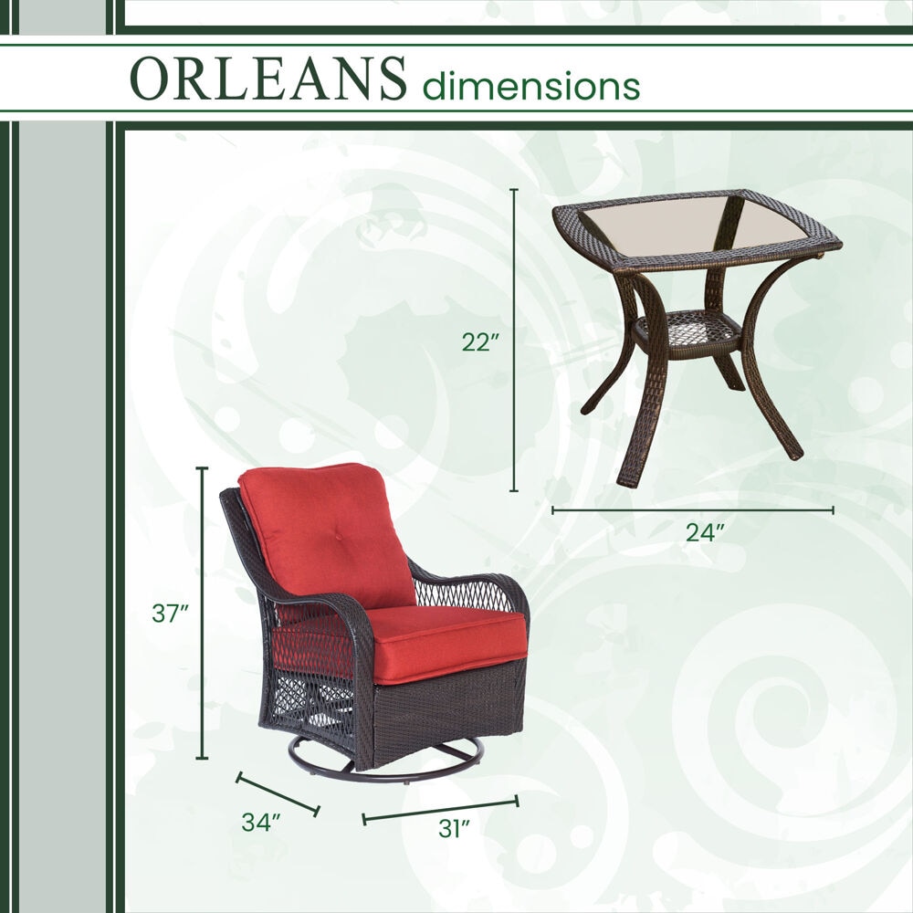 Hanover ORLEANS3PCSW-B-BRY Patio-Conversation-Sets - View #2