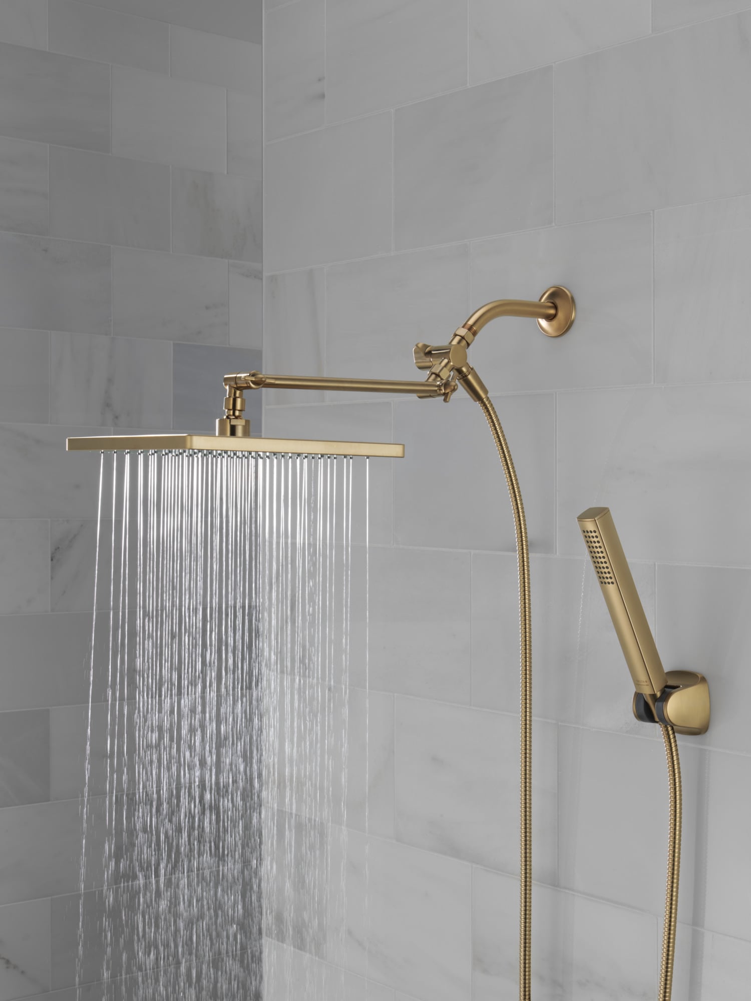 Champagne Bronze 10-inch Raincan Shower Head and Handheld Combo