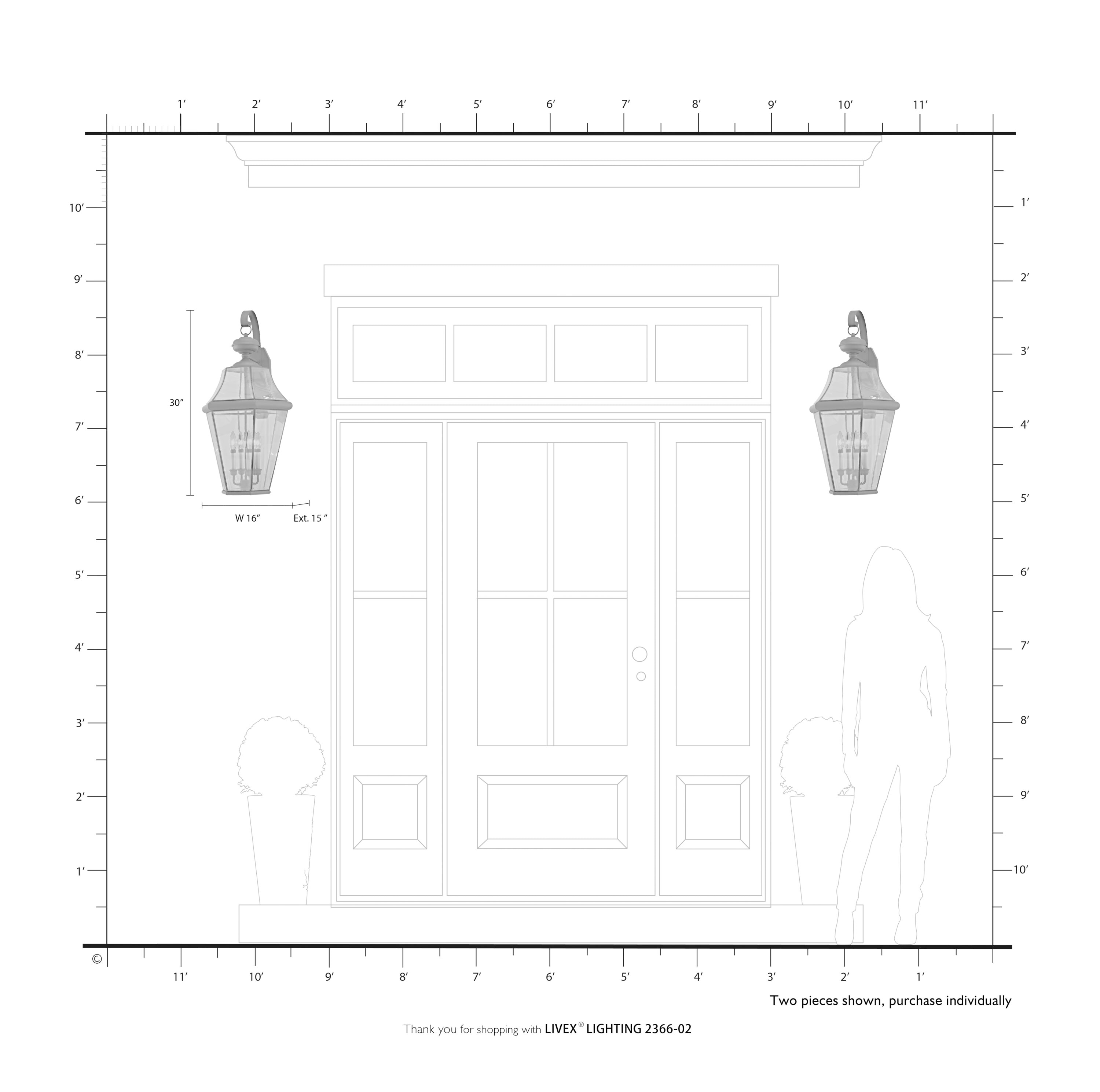Livex Lighting 2366-02 Outdoor-Wall-Lighting - View #5
