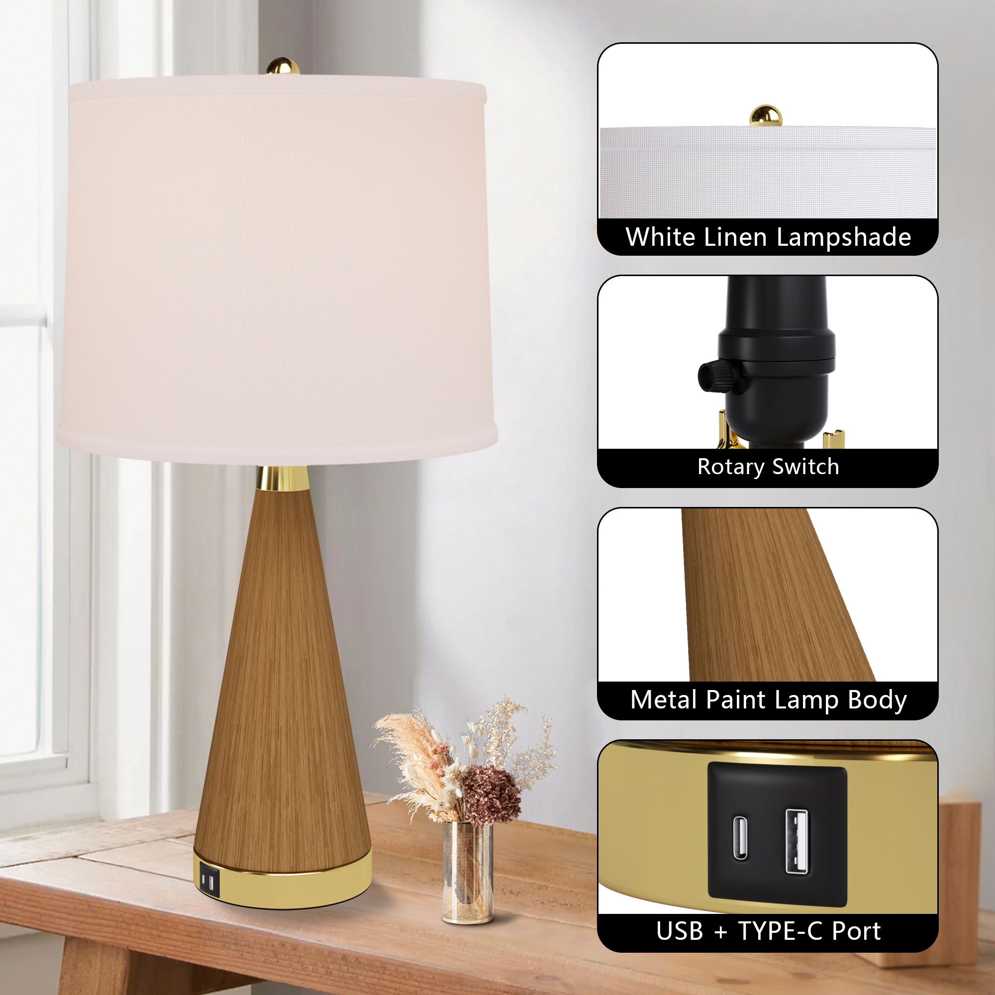 Maxax T244-WG Table-Lamps - View #6