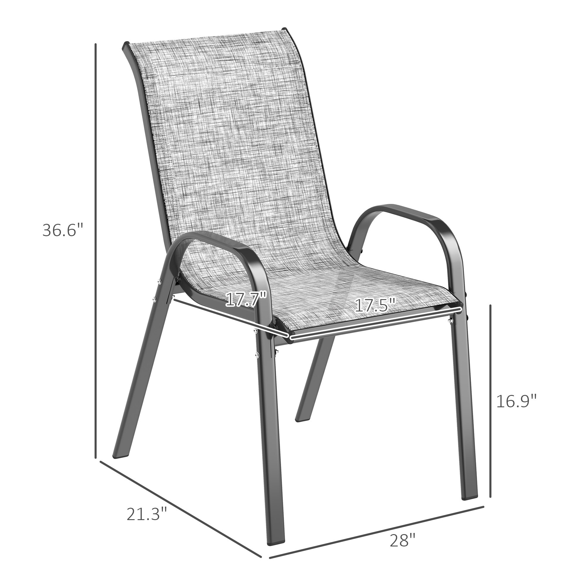 Outsunny 84G-668V01GY Patio-Chairs - View #3