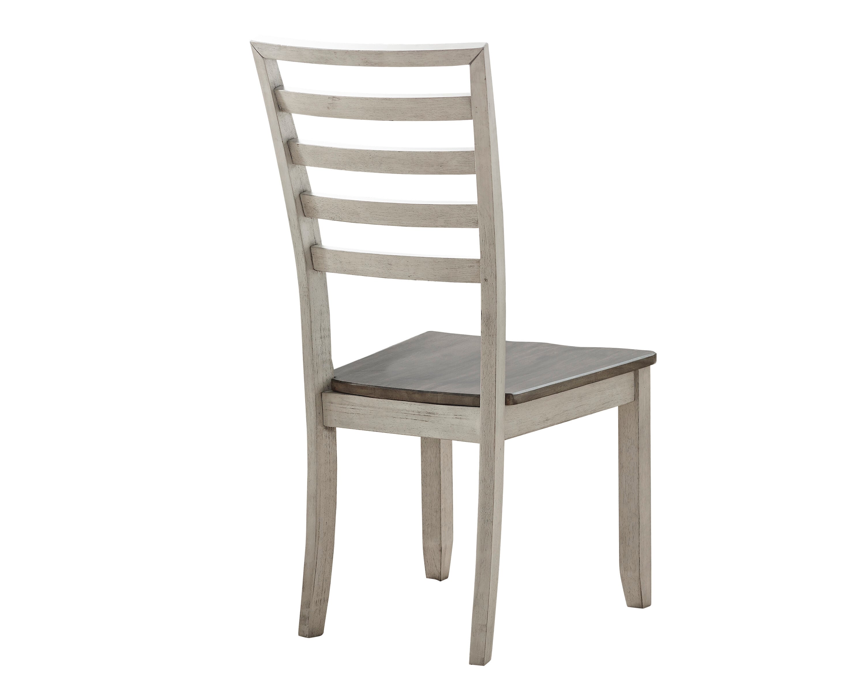 Smoky Honey Gray Ladderback Wood Side Chair Set