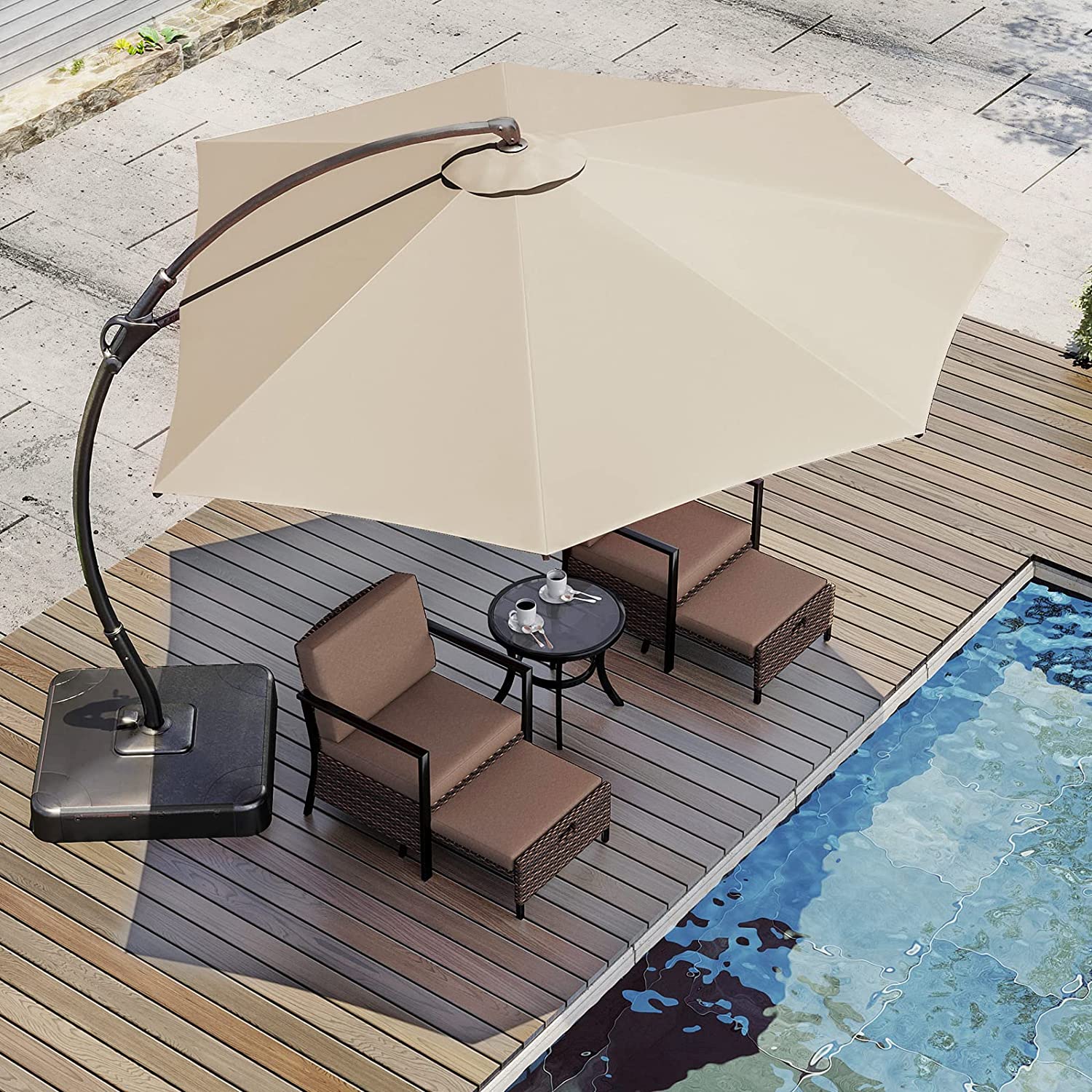 11 foot patio umbrella replacement covers Treasure Garden 11' Replacement Umbrella Canopy With Double Wind Vent  The  Patio Galaxy