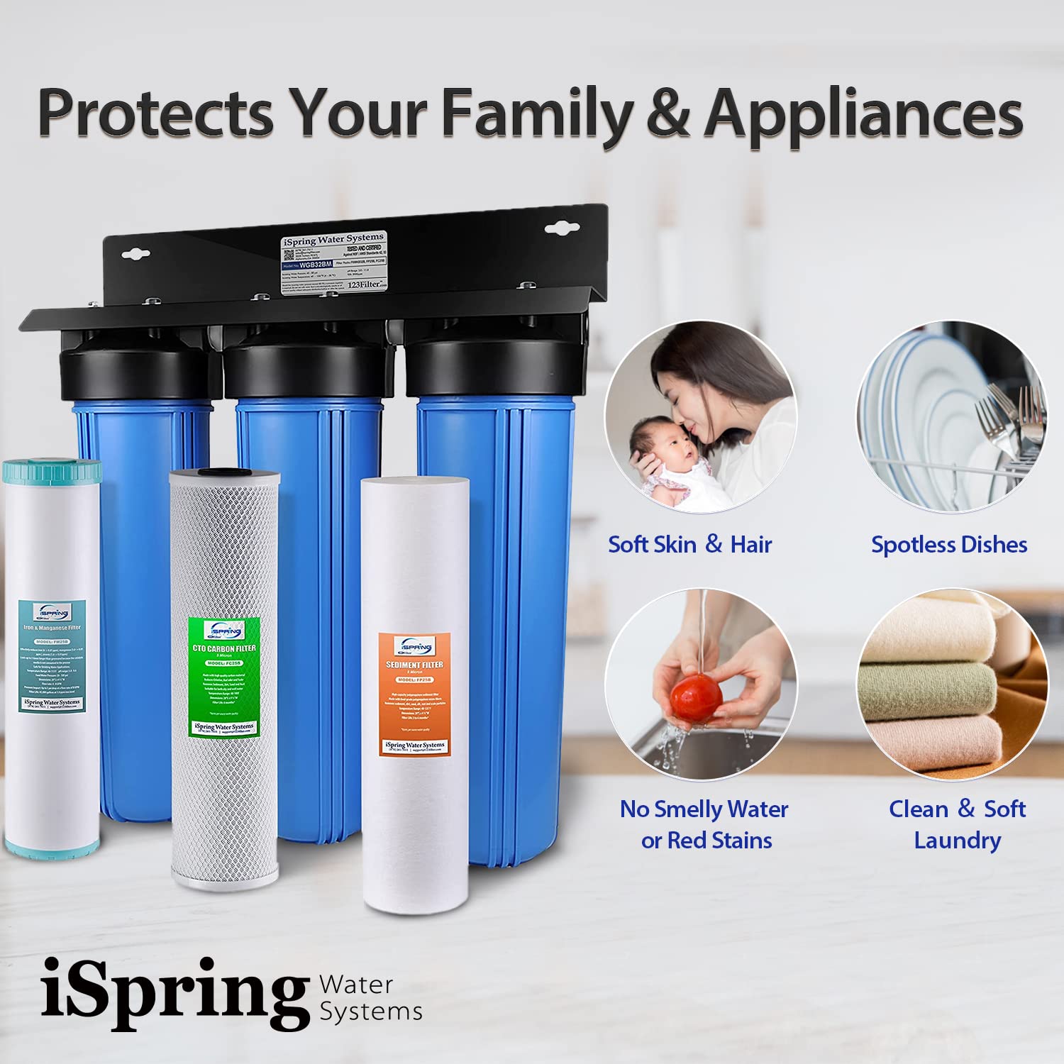 iSpring WGB32BM+FP25B Whole-House-Filtration-Systems - View #6