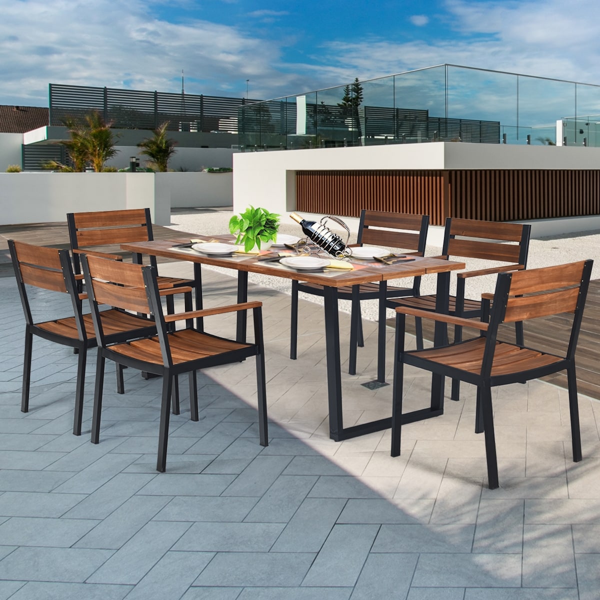 Forclover ALRO-5P19BR Patio-Dining-Sets - View #5