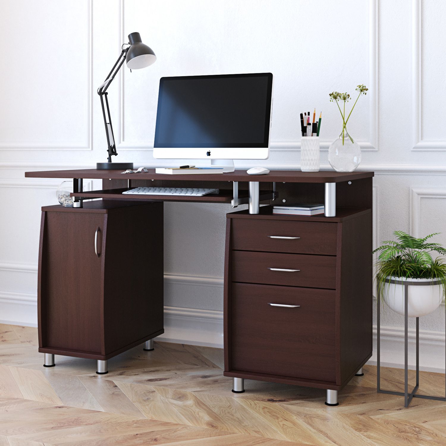 JASMODER RTA-4985-CH36 23.50-in Multiple colors/finishes Modern/Contemporary Writing desk