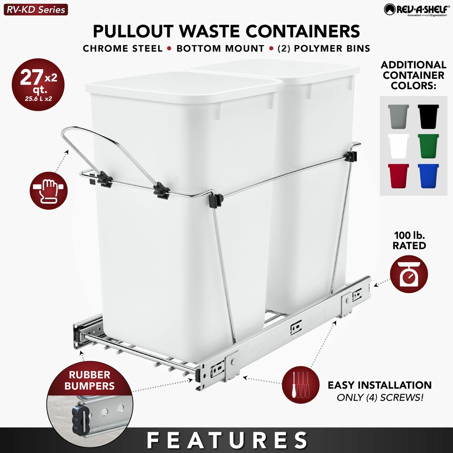 Rev-A-Shelf 252036 Pullout-Trash-Cans - View #3