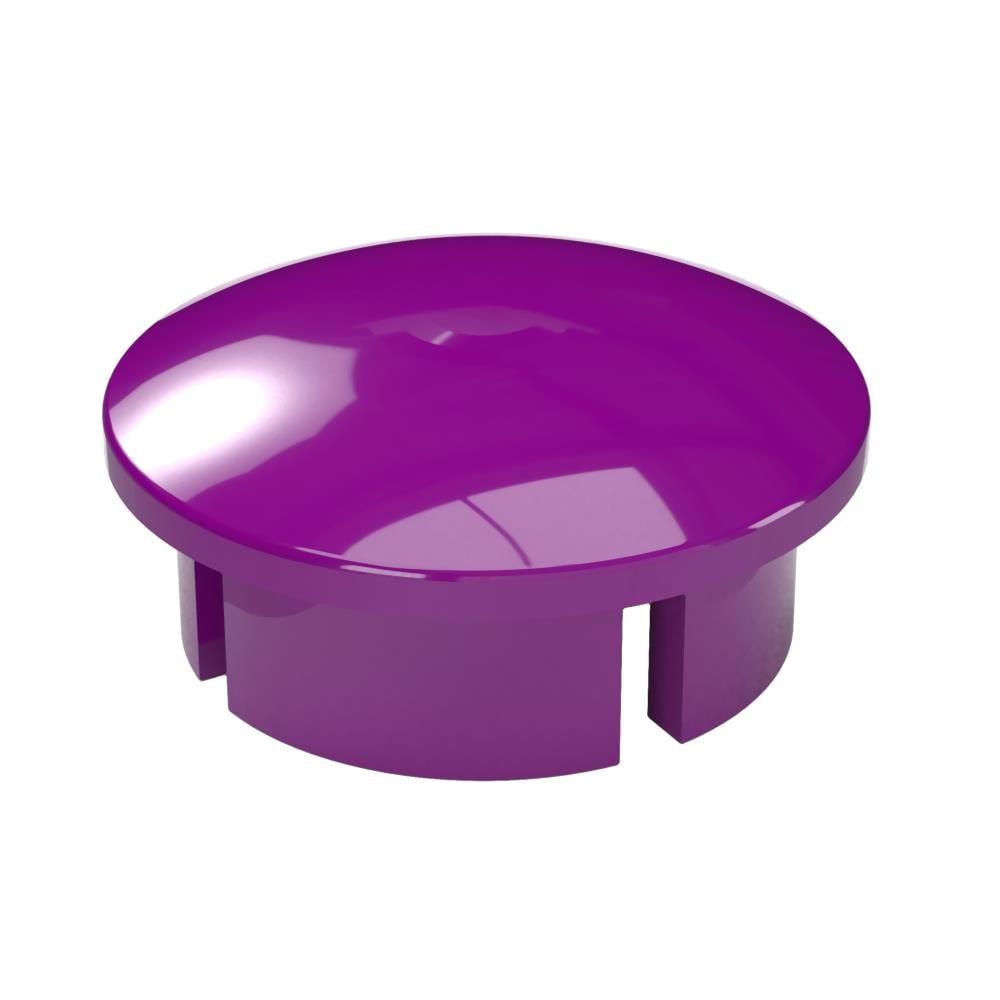 PVC Pipeworks 075-DC-P-10 3/4-in PVC Internal Furniture Grade Dome Cap in Purple (10-Pack)