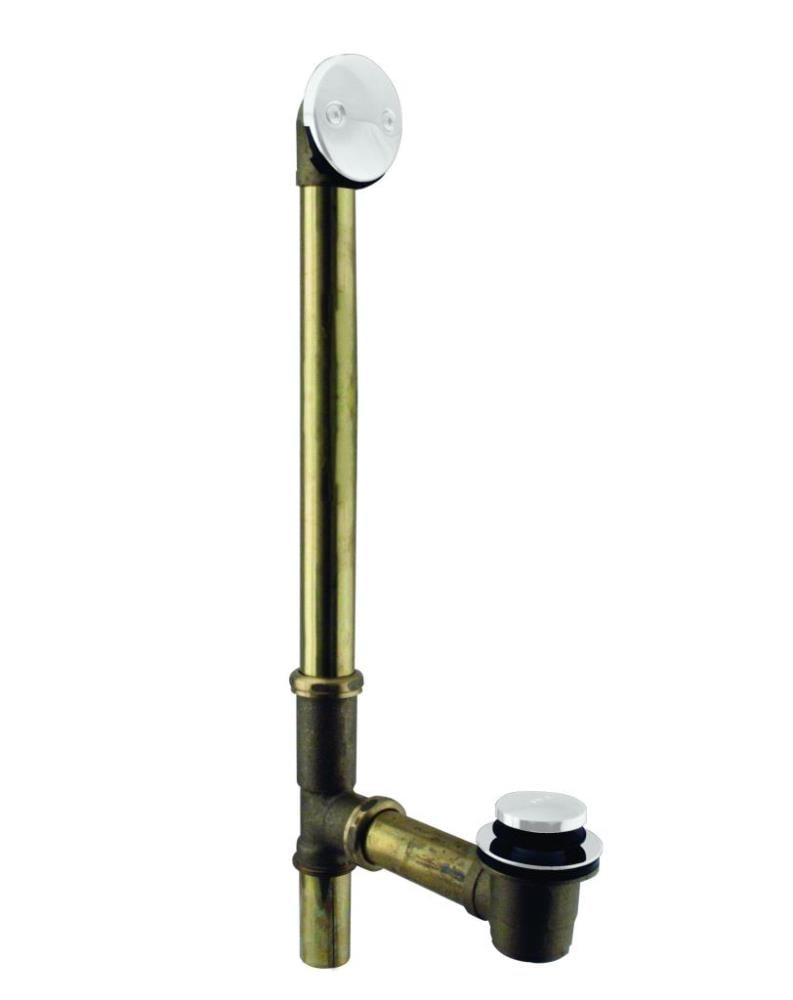 WESTBRASS D326-50 Tip Toe Bath Waste- 22 In. Make-up, 17 Ga. Tubing In Powdercoated White