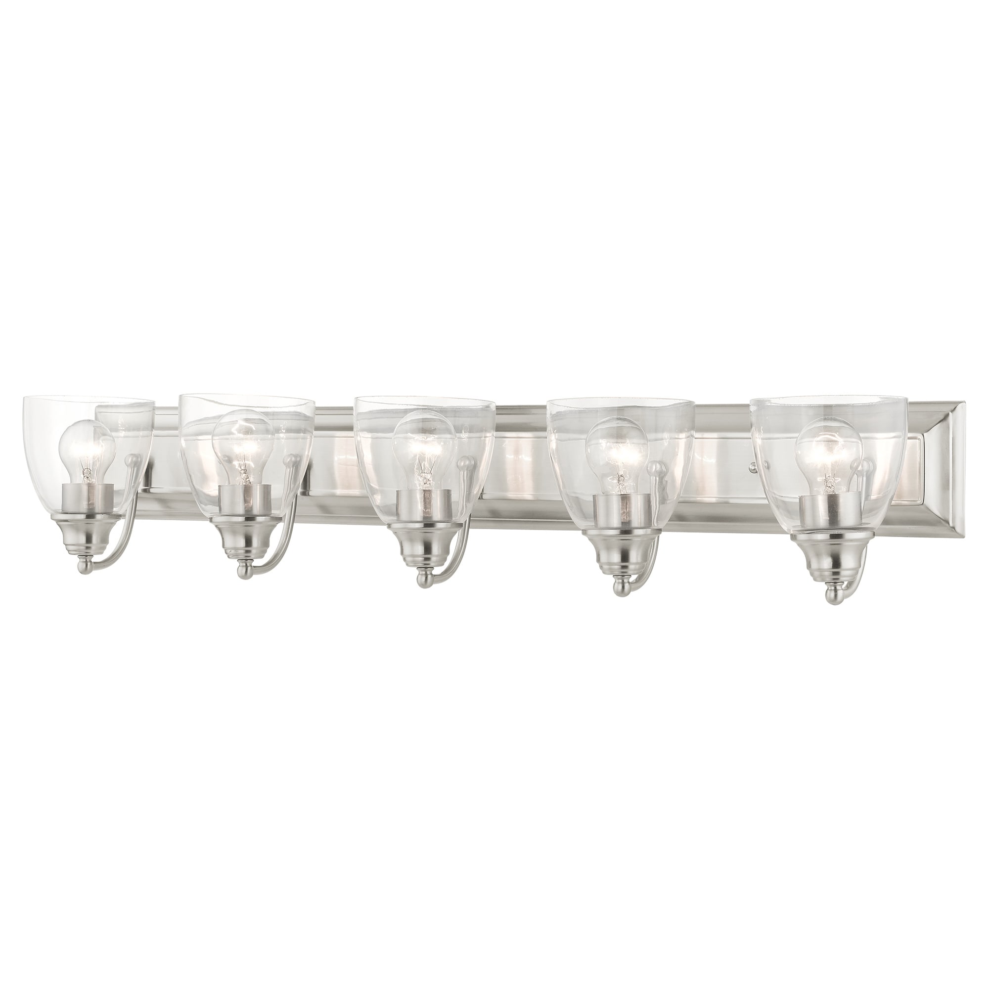 Livex Lighting 17075-91 Birmingham 36-in 5 -Light Brushed Nickel Transitional Vanity light