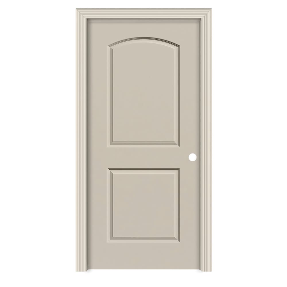 RELIABILT 32-in x 80-in Hollow Core 2-panel Round Top Left Hand Smooth Primed Molded Composite Split Jamb Single Prehung Interior Door (366 Casing) -  PRO10131281