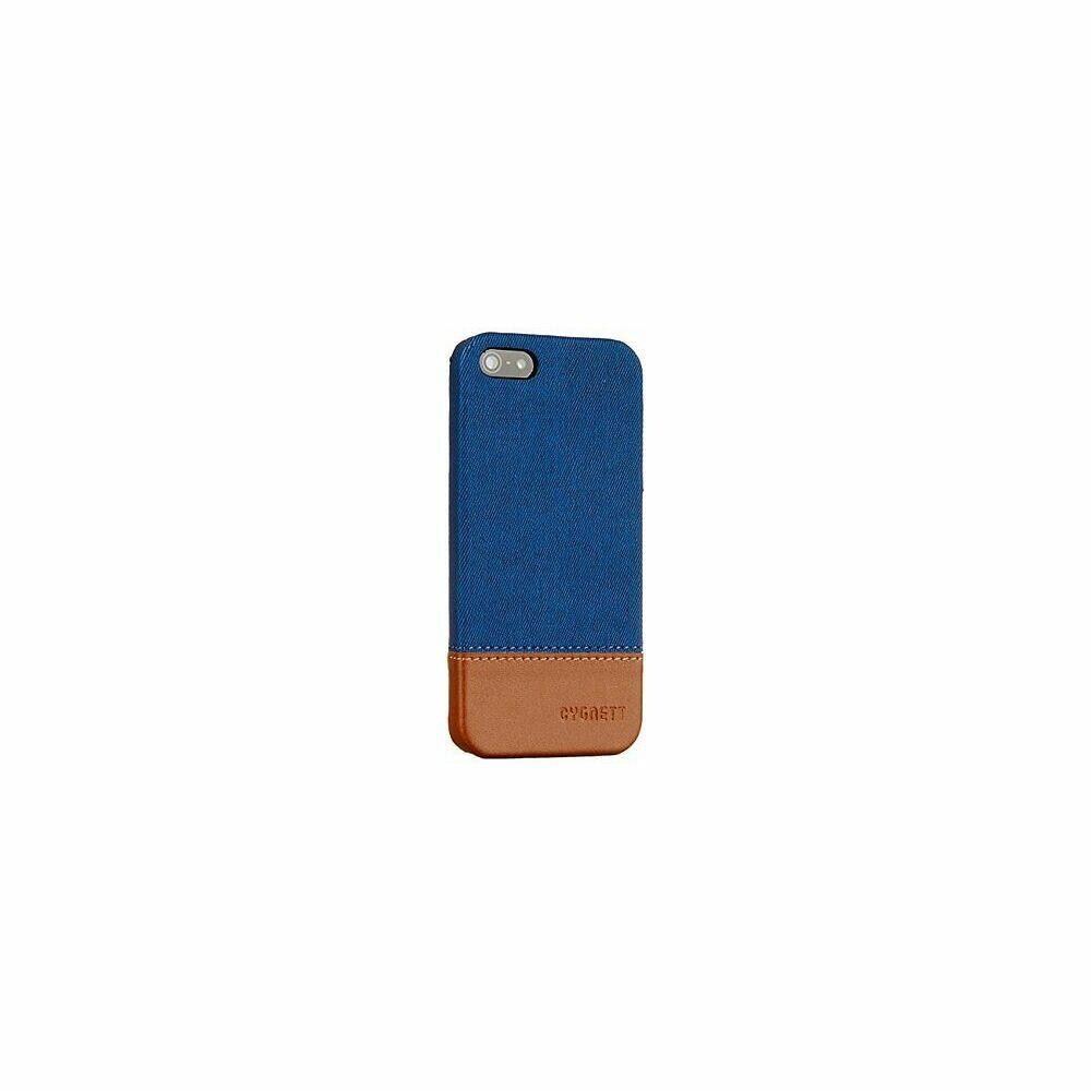  OC0328 Cygnett CY1485CPSNA Iphone 5S Case with Thread- Navy and Brown