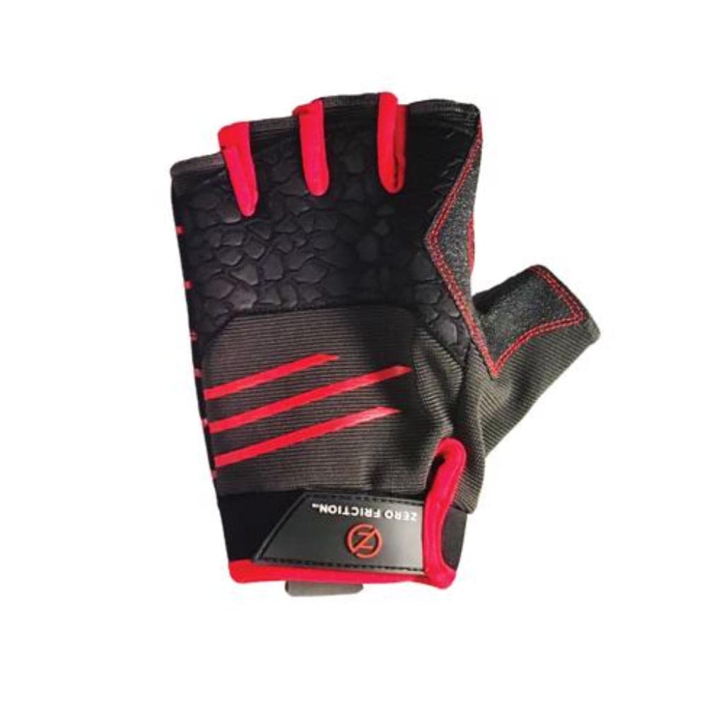 Zero Friction  Mens Universal Fit Work Gloves Black Red