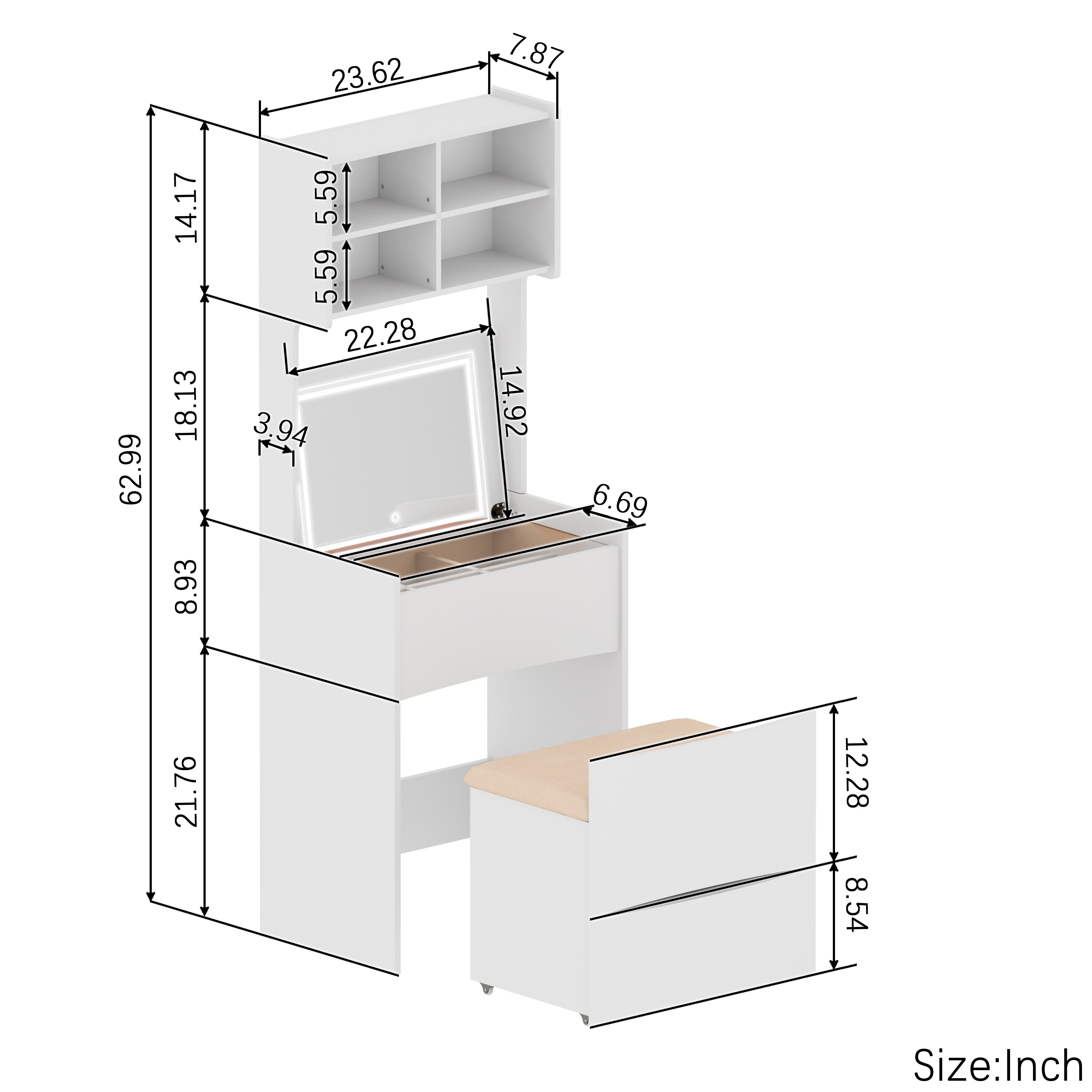 Poly furniture SZT-19 Bedroom-Vanities - View #9