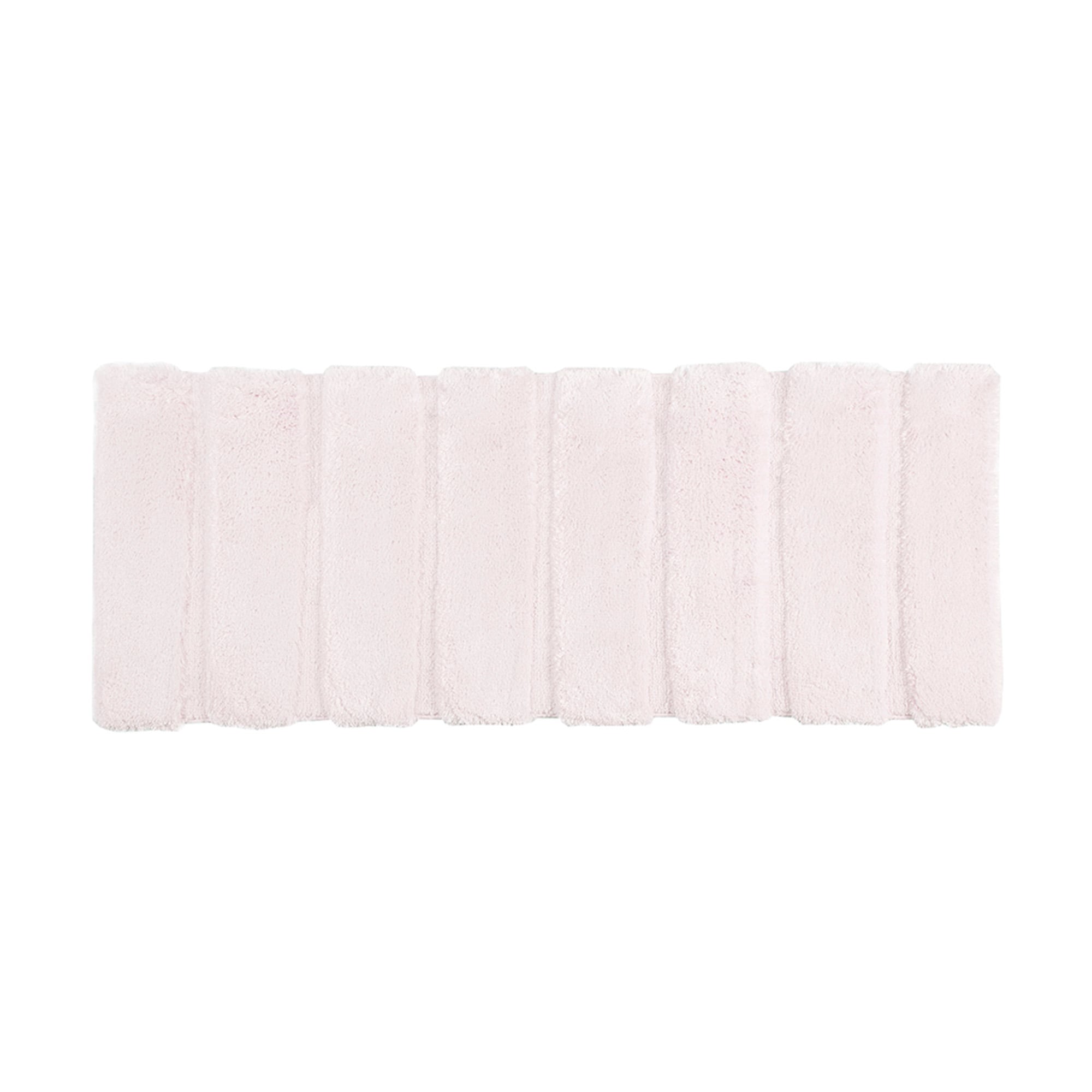 JJJ SLY00C1GPL5 High-low Stripe Design Bathroom Rug 24-in x 58-in Blush Bath Rug Polyester Bath mat