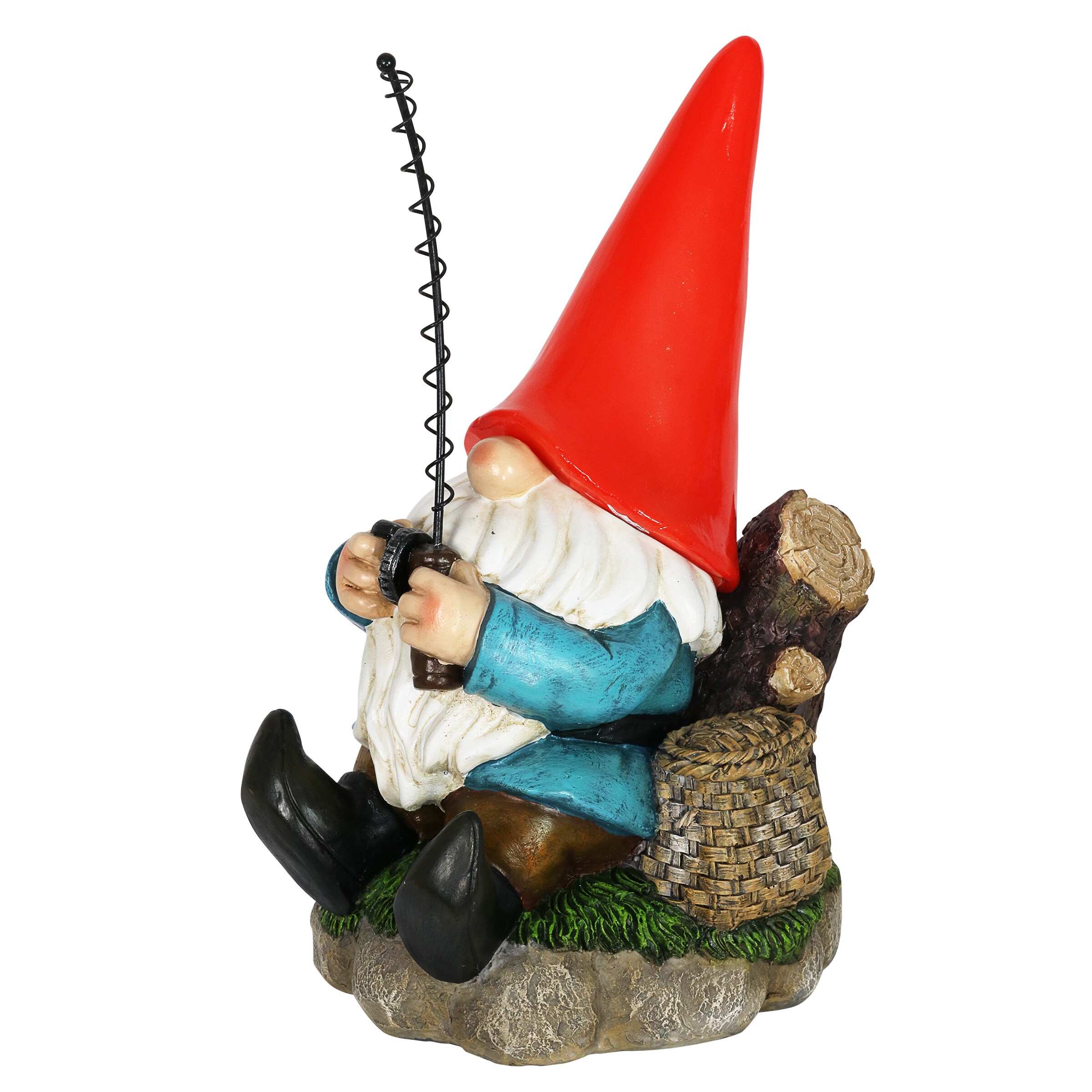 Exhart 18593-RS 12-in H x 8.27-in W Multiple colors/finishes Gnome Garden Statue