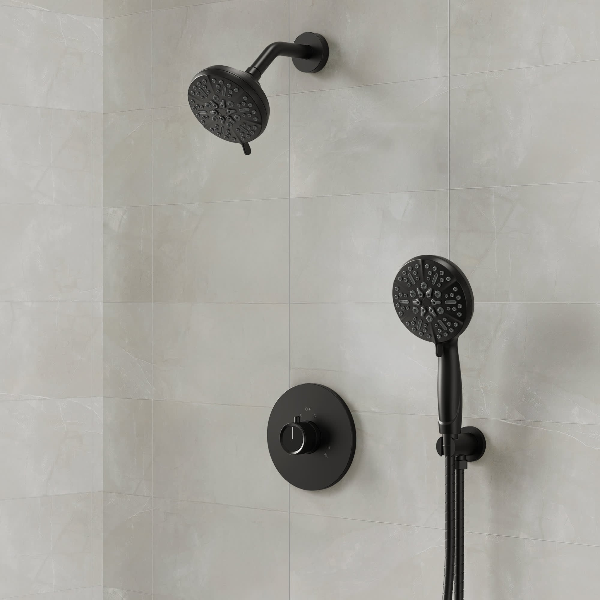 EVERSTEIN SFS-1103-BK Showerhead-Bar-Panels - View #2
