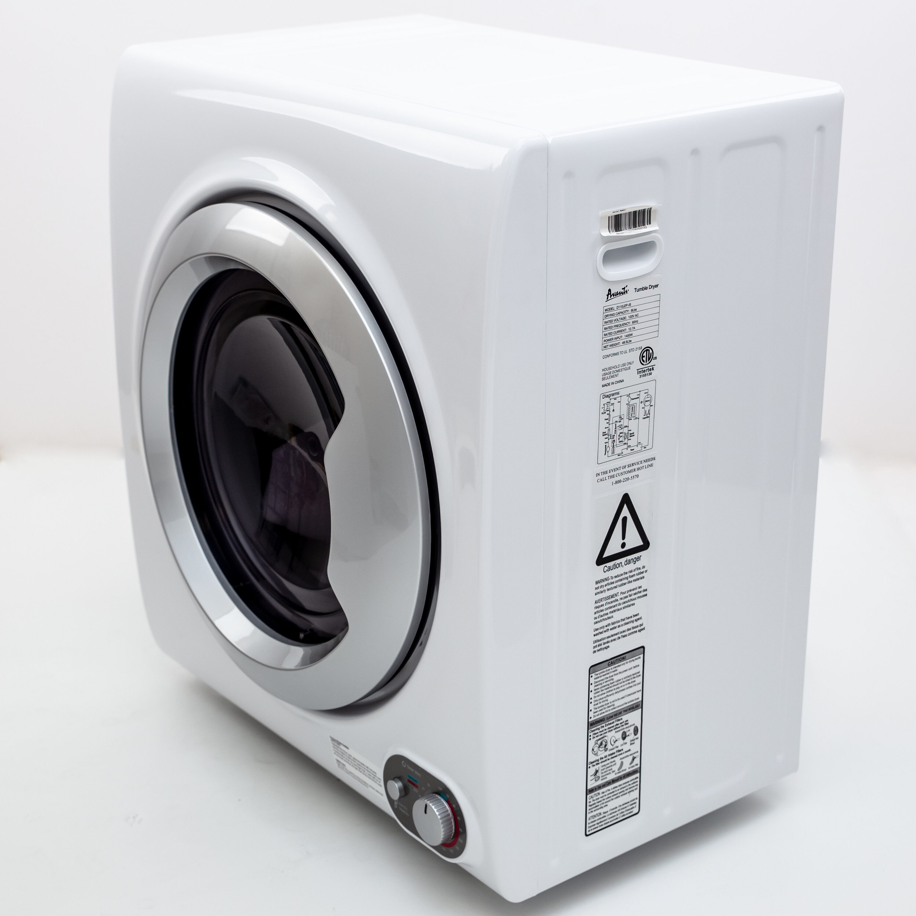 2.6 cu. ft. Ventless Compact Electric Dryer in White