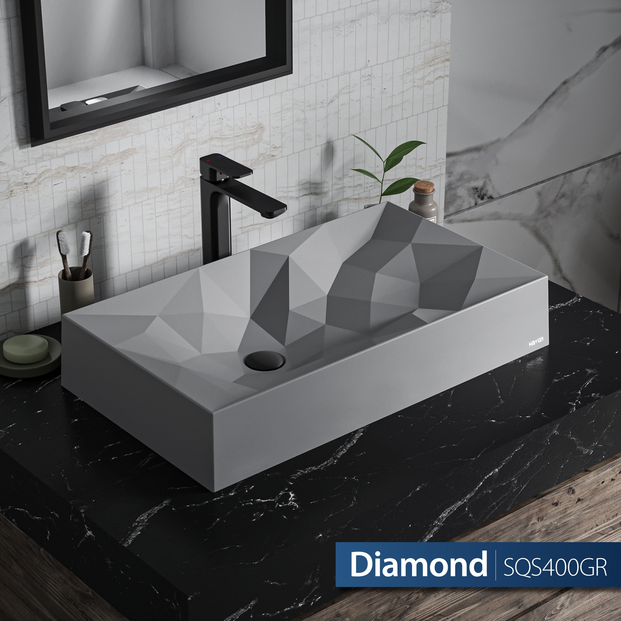 Karran SQS400GR Bath-Sink - View #2