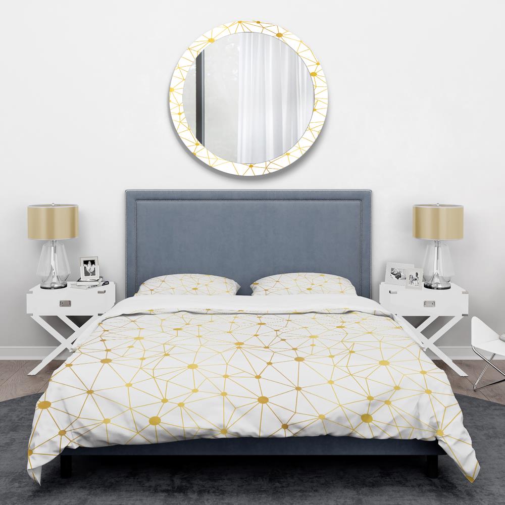 Twin Multicolor Geometric Microfiber Duvet Cover Set