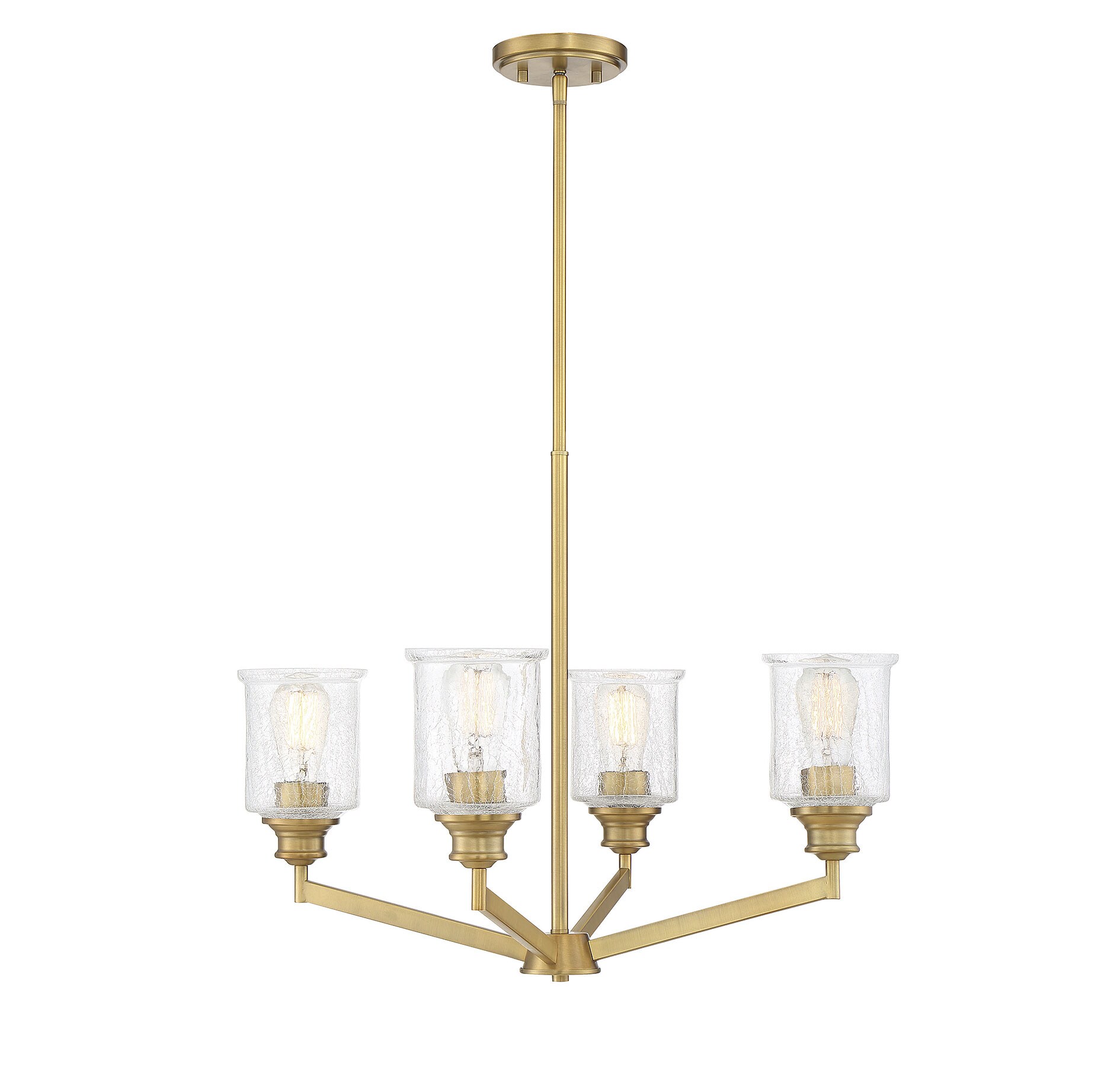 4-Light Warm Brass Traditional Dry Rated Chandelier at Lowes.com