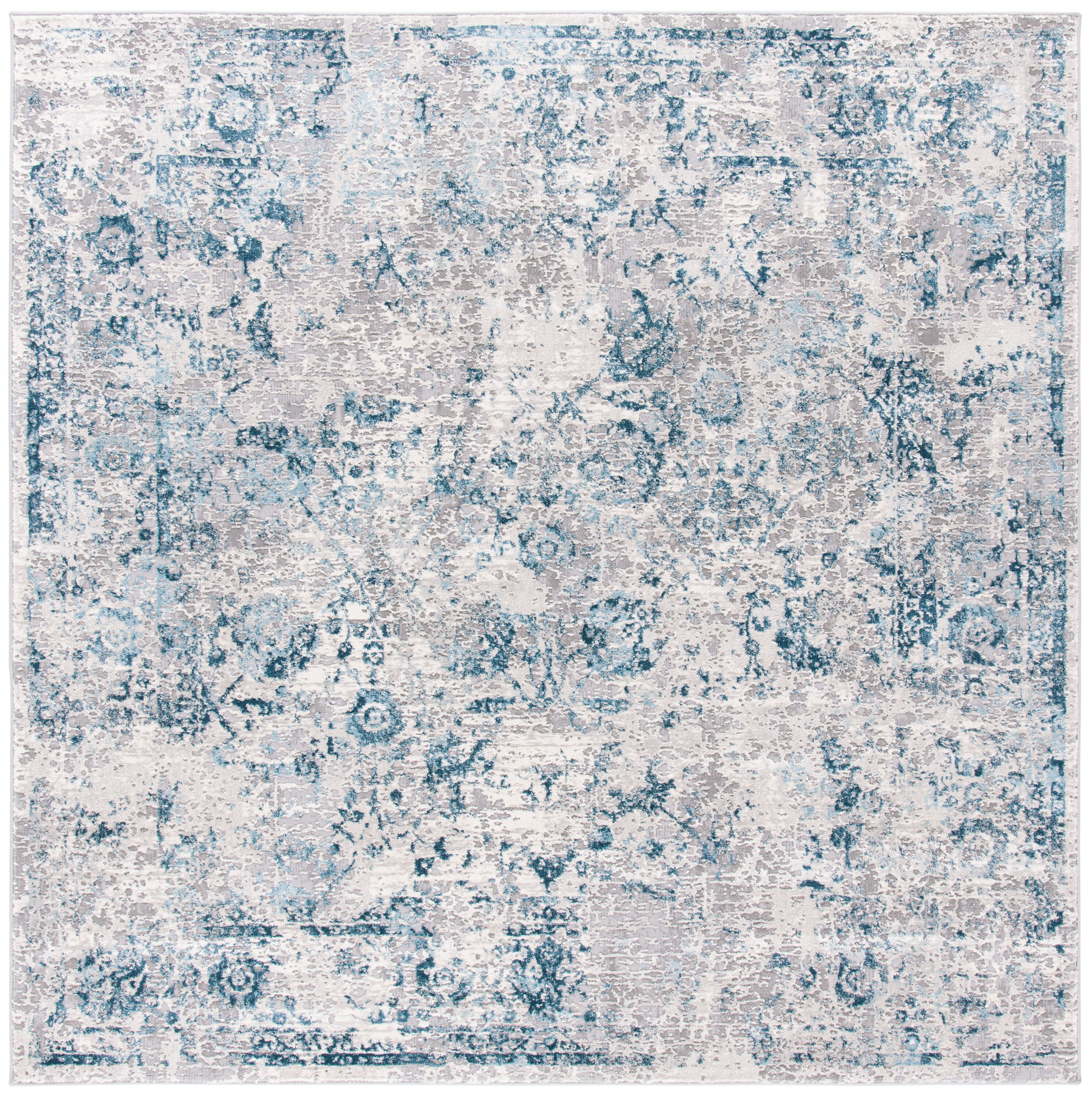Meadow 583F Grey Blue 7 X 7 Area Rug