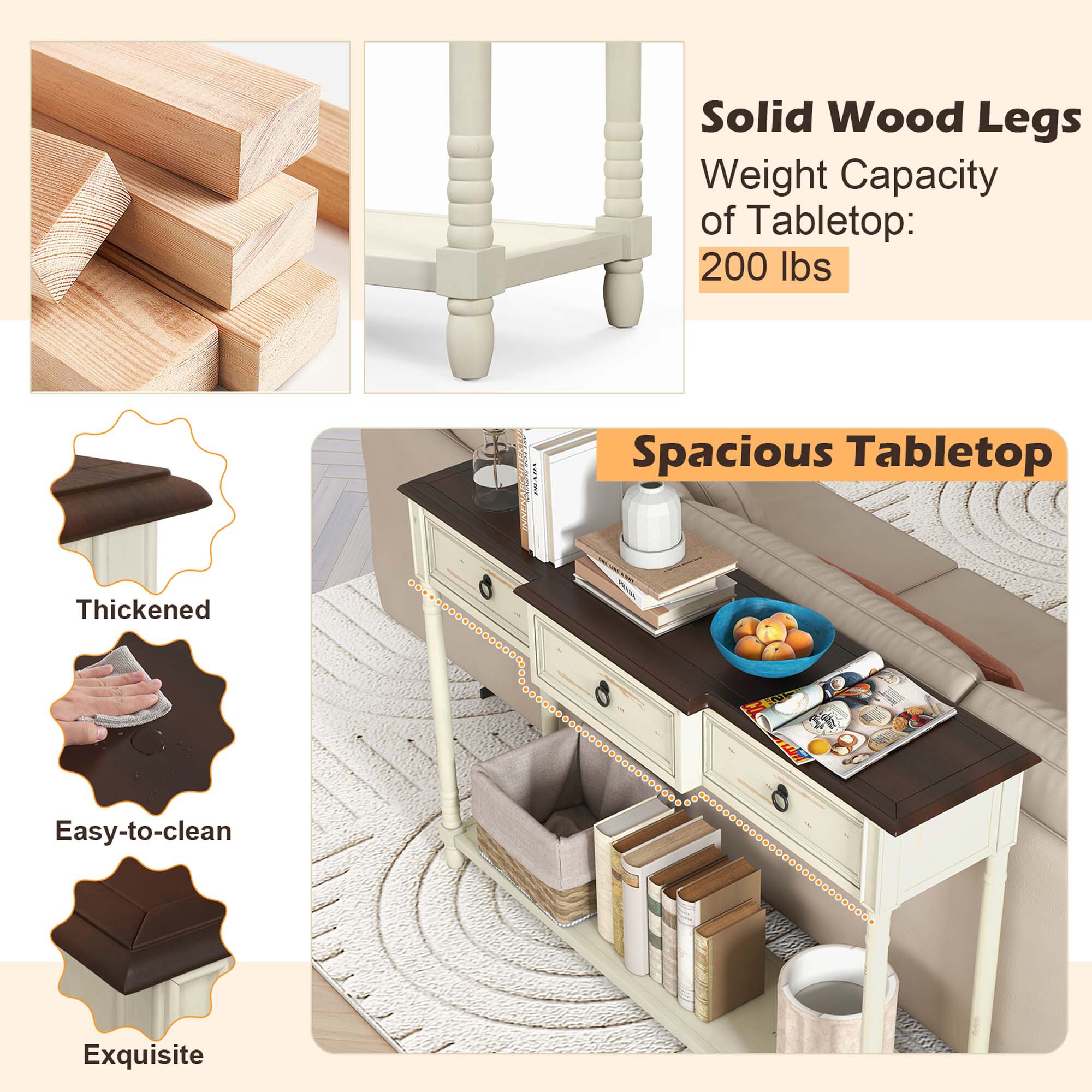 Costway SXL00172 Console-Sofa-Tables - View #4