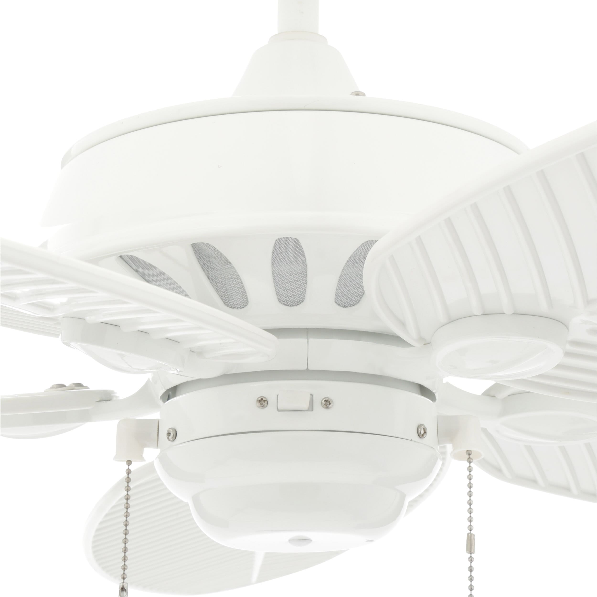 Cruise Tropical Palm 52" White Outdoor Ceiling Fan with Grain Blades