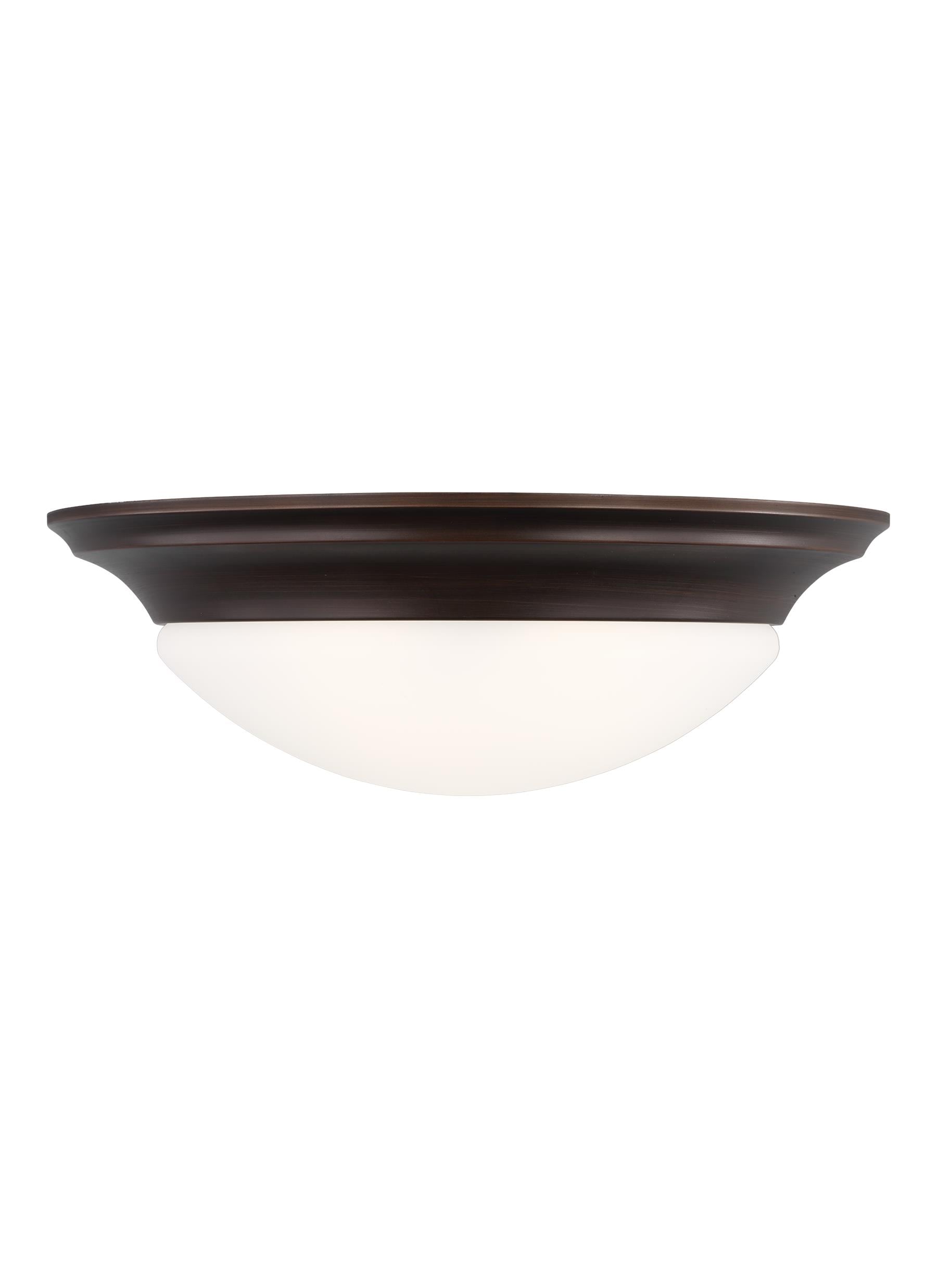 Generation Lighting 75436EN3-710 Nash 3 -Light 16.75-in Multiple finishes Bronze Flush Mount Light ENERGY STAR Certified