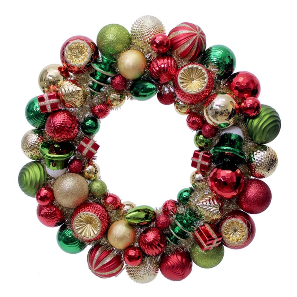 allen + roth 20-in Ornament Artificial Christmas Wreath at Lowes.com