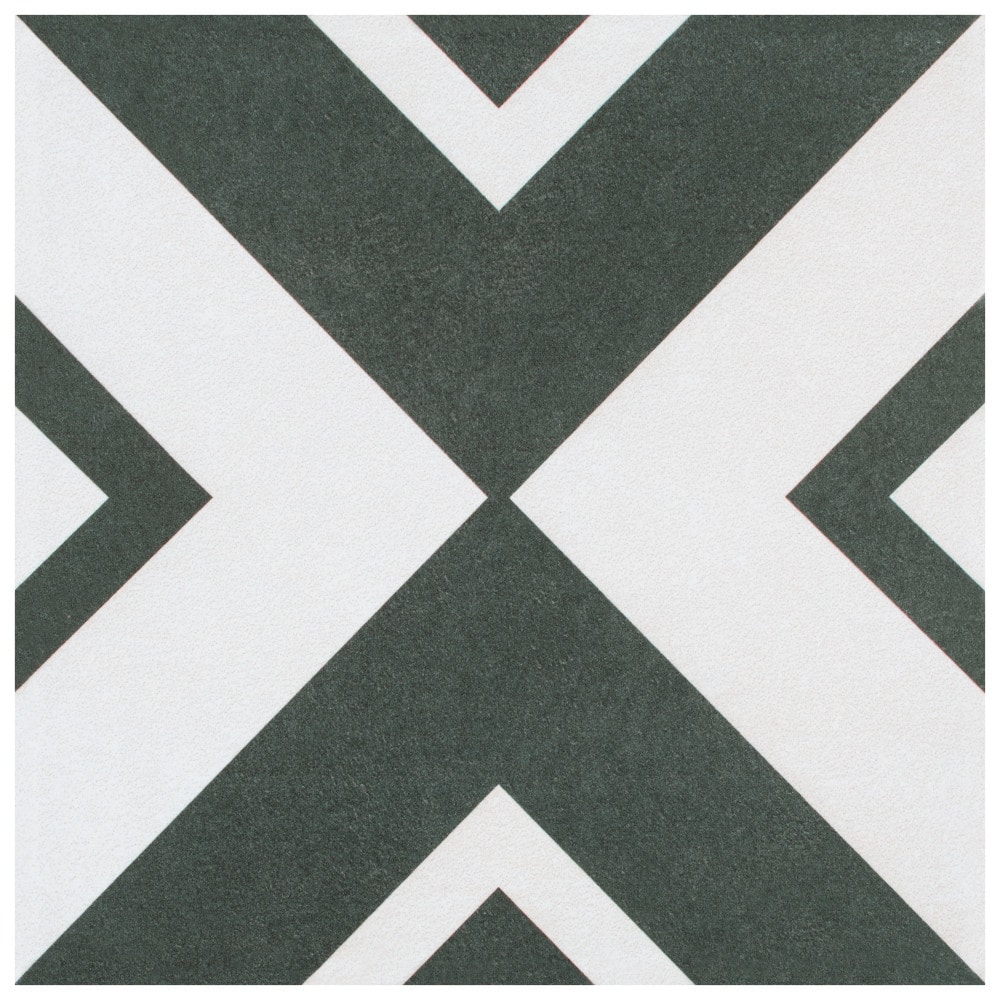 Affinity Tile S1FRC8TWEV Sample - Twenties Vertex 8-in x 8-in Matte Ceramic Patterned Floor and Wall Tile