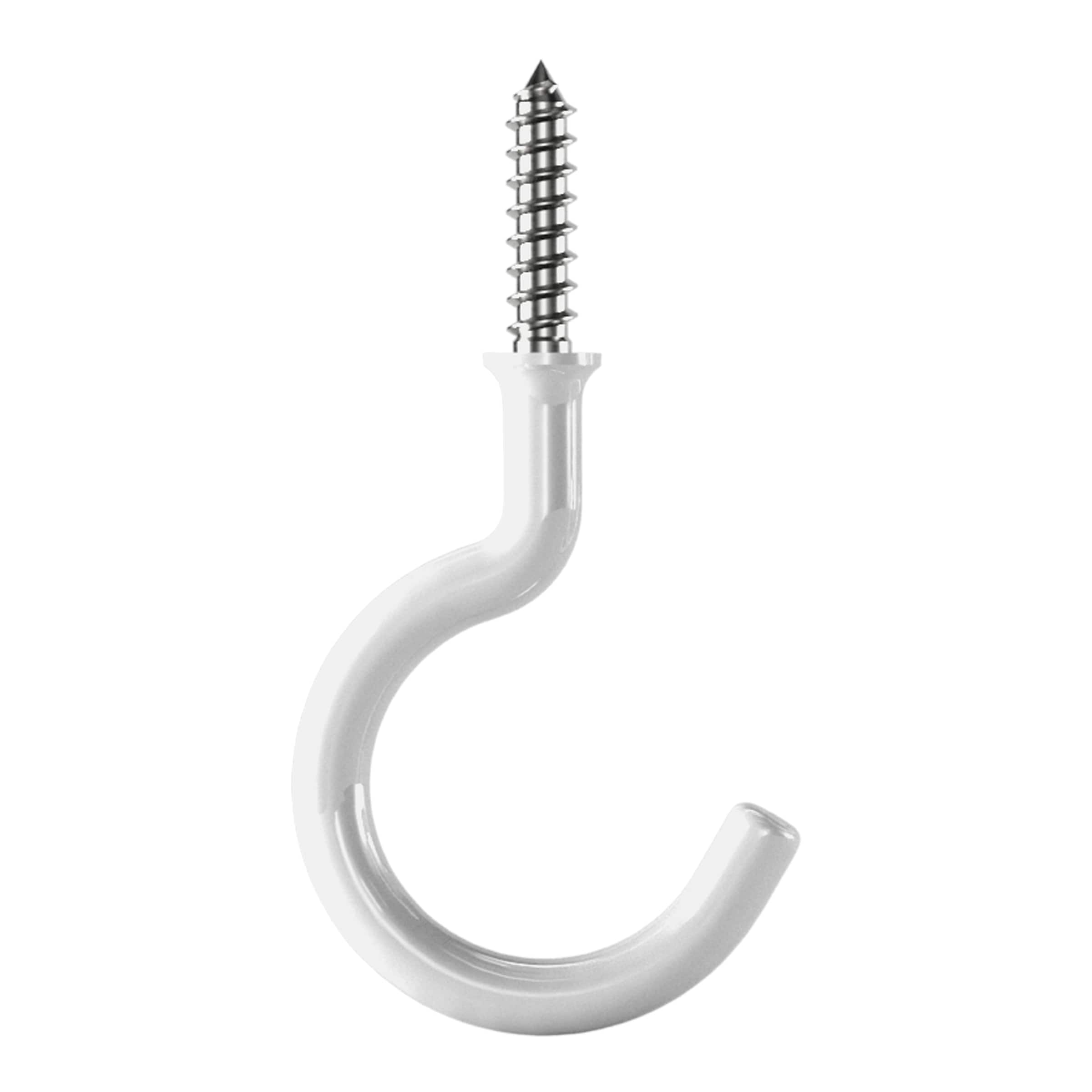 Set of 63 screw hooks (size 1, white) - Wood, Tools & Deco