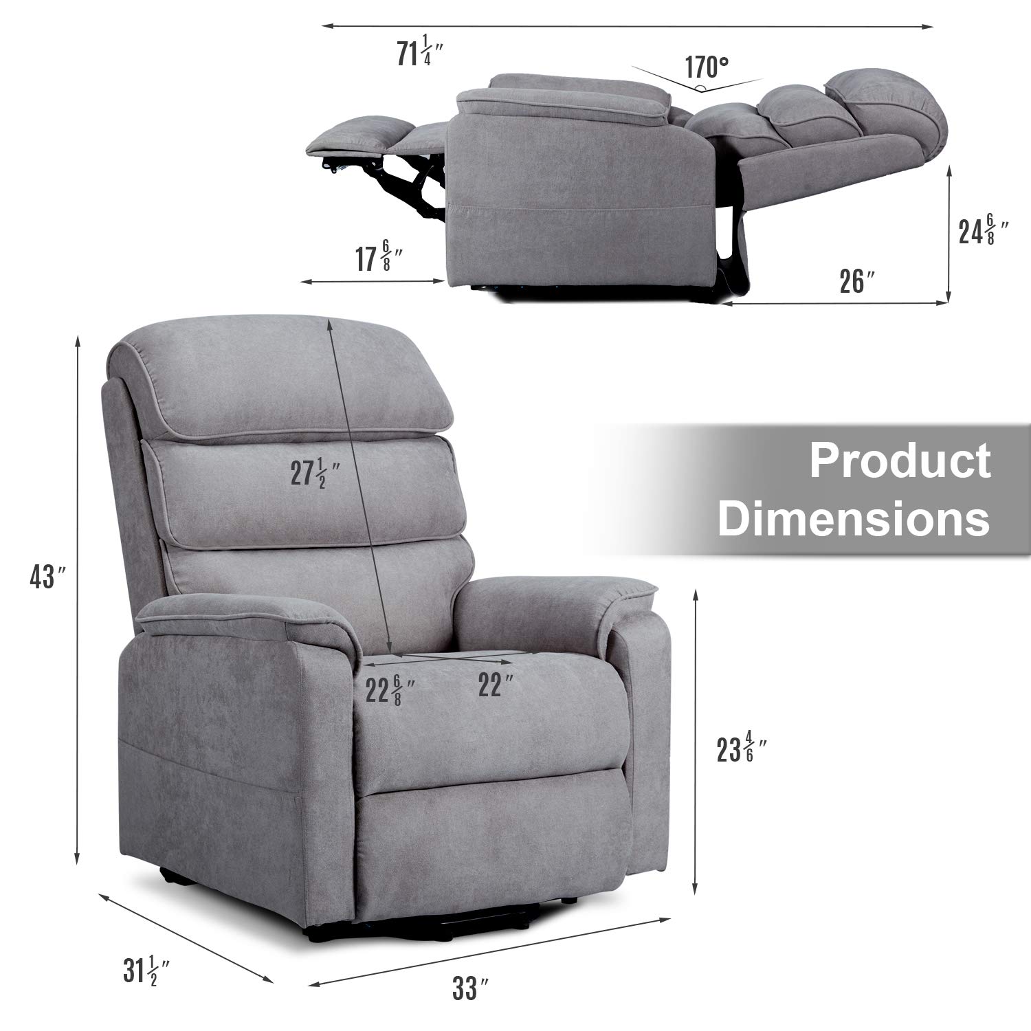 AECOJOY 13036UGR-LS01 recliners - View #2
