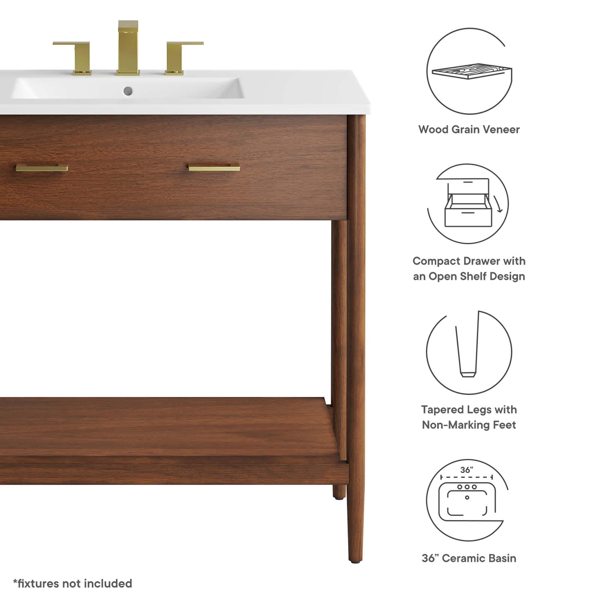 Modway EEI-6822-WAL-WHI Bath-Vanity-Combo - View #2