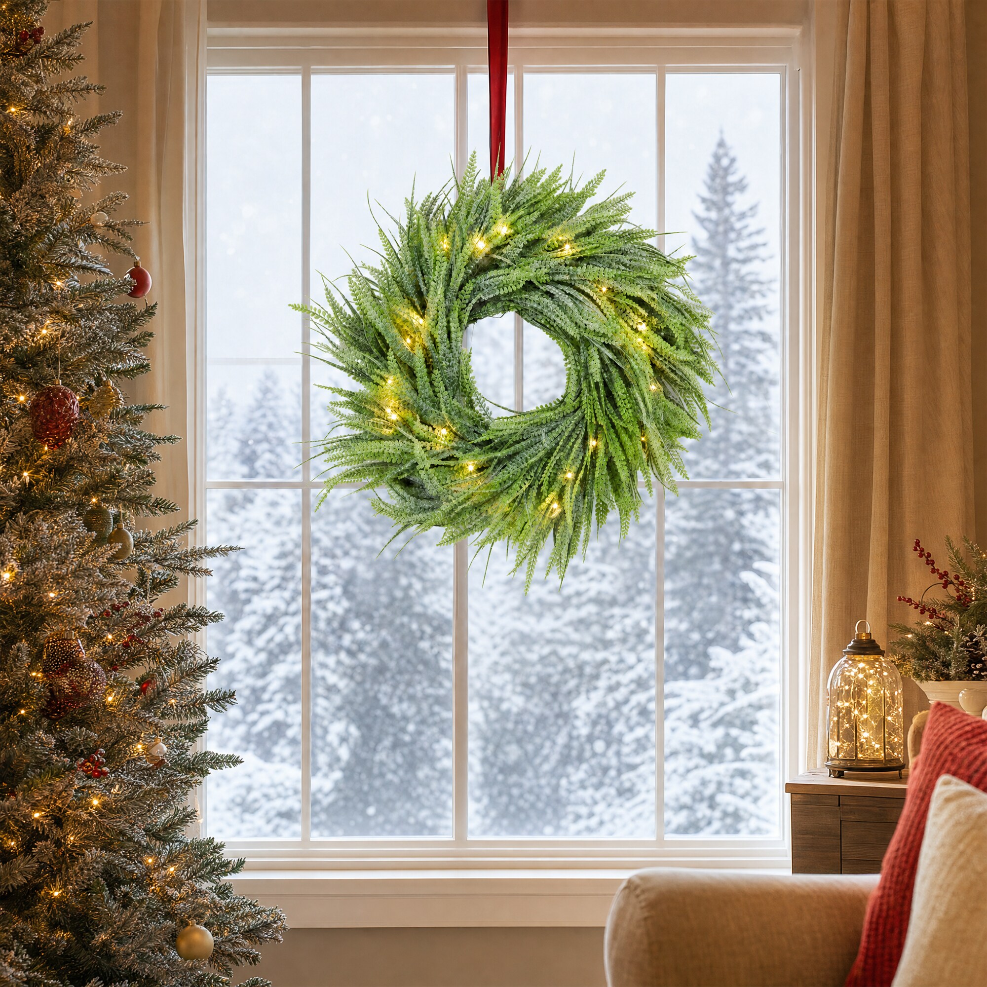 Garvee BPLYHSLEPIG0OSQ Artificial-Christmas-Wreaths - View #2