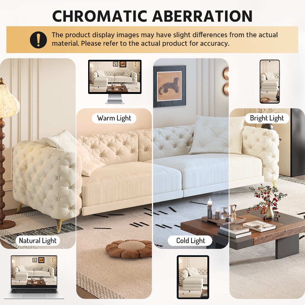 Homy Casa SPQB-BEI Sofas-Loveseats - View #9