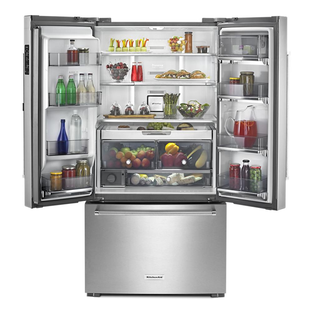 KitchenAid 23.8-cu ft Counter-Depth French Door Refrigerator with Ice ...
