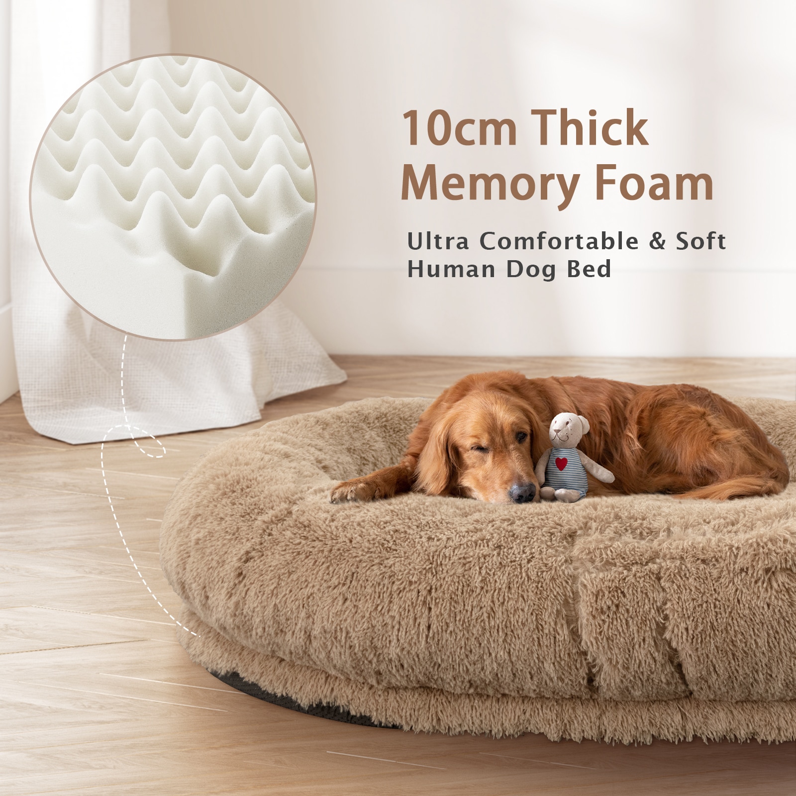 LOVMOR HUMANDOGBED-KHAKI Pet-Beds - View #6