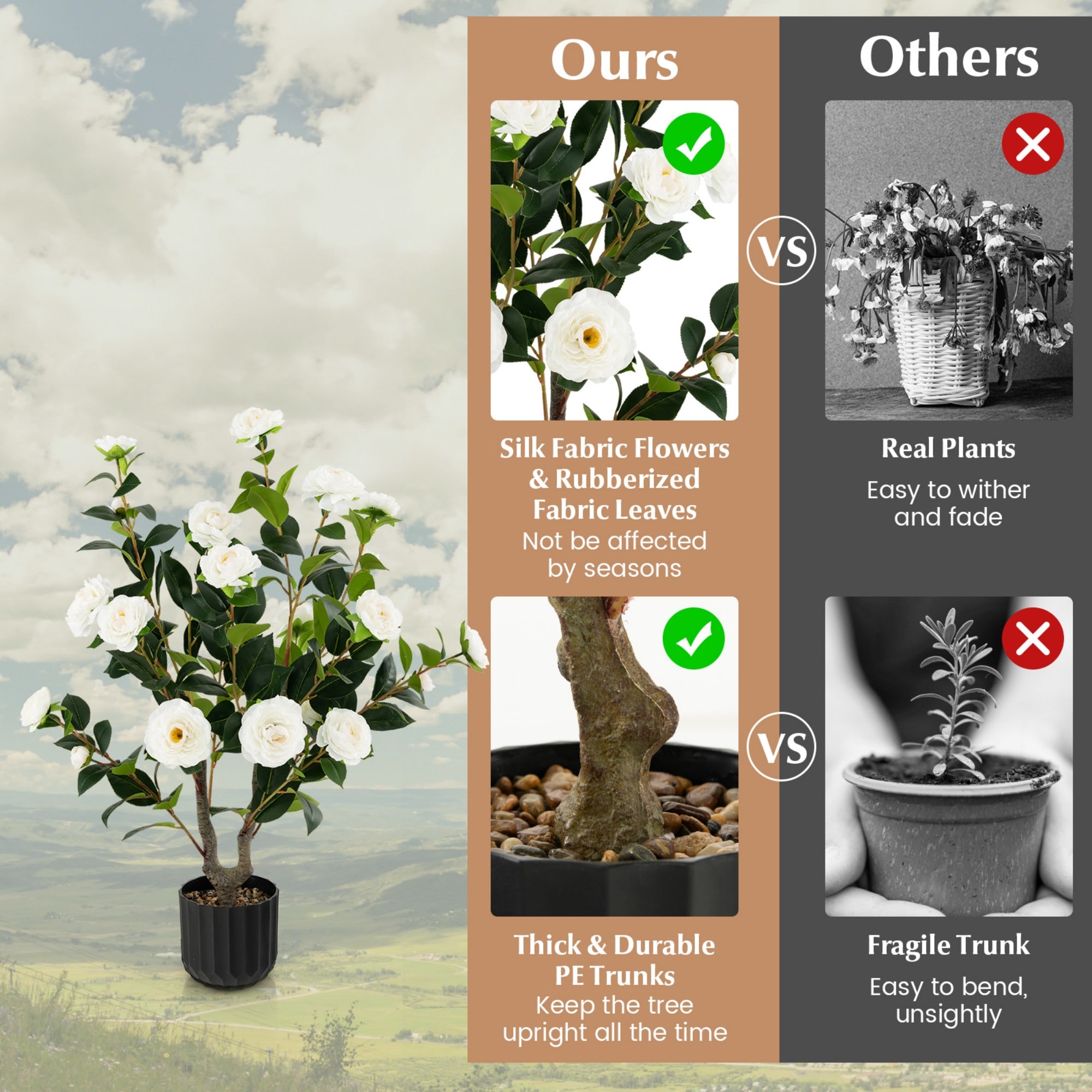 Poinic CWZH10188WH-2 Artificial-Plants-Trees - View #4