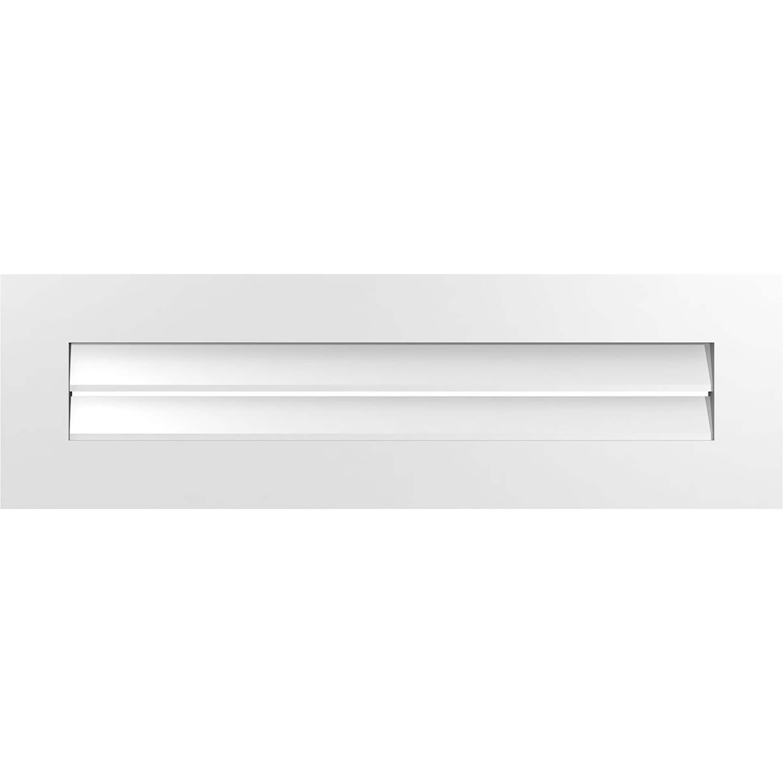 Ekena Millwork GVPVE40X1201SF 40-Inches x 12-Inches Off-white Rectangle PVC Gable Louver Vent