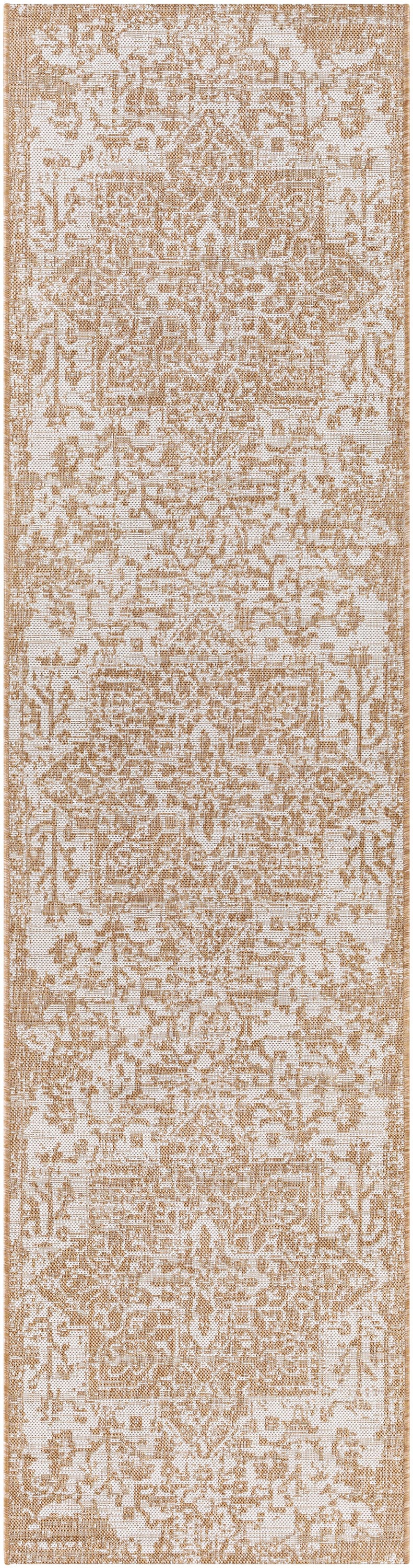 Surya EAG2376-2710 Eagean 3 x 10 (ft) Polypropylene Beige Rectangular Indoor/Outdoor Medallion Oriental Runner rug