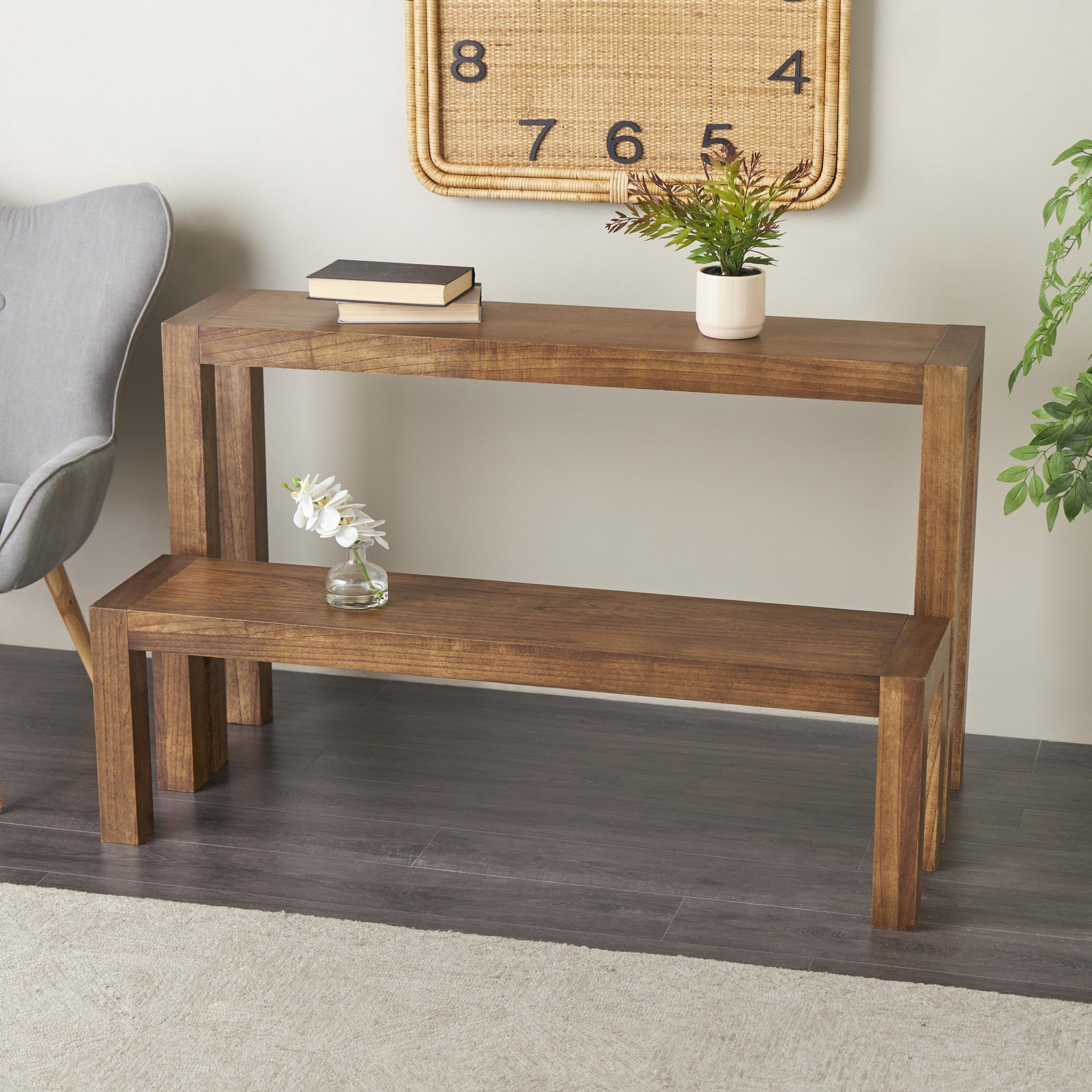 Grayson Lane 822850 Rustic Brown Rectangular Console table