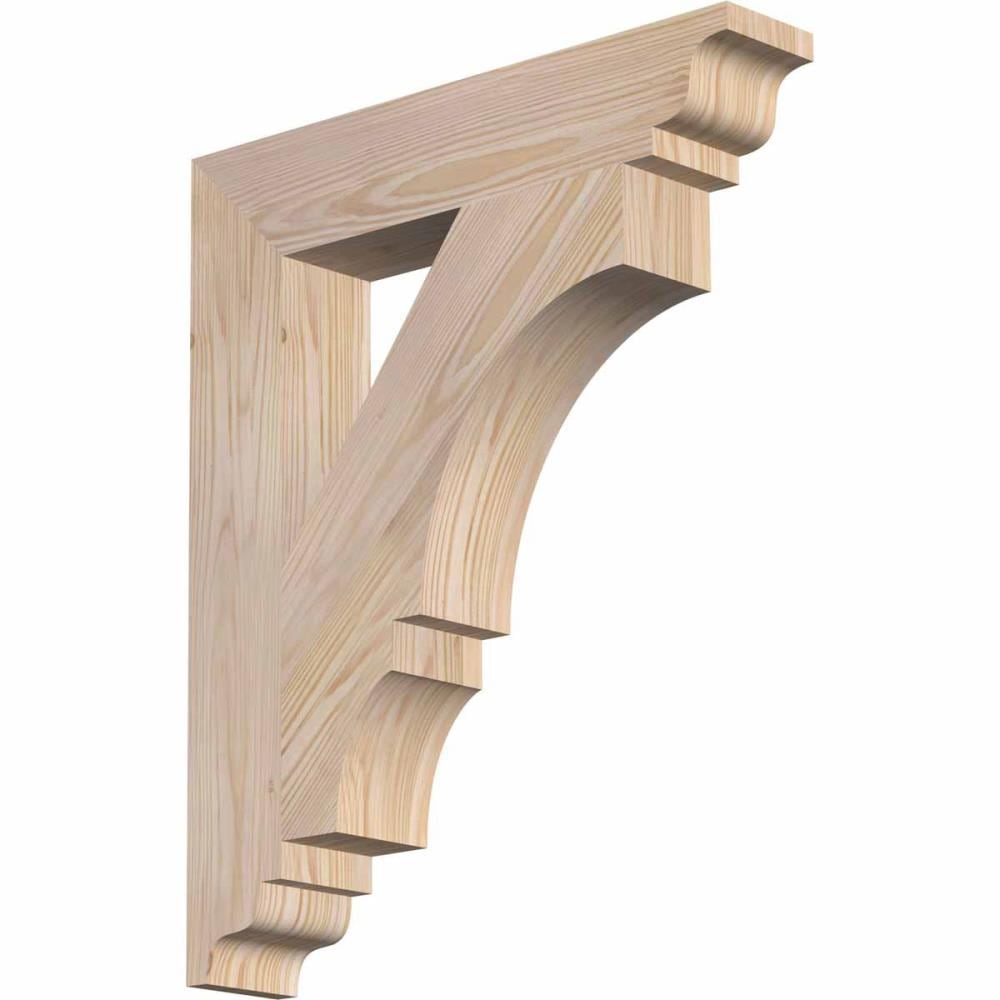Ekena Millwork BKT04X20X24BOA01SDF Balboa traditional smooth 3-1/2-in x 20-in x 24-in Douglas fir Brown Wood Standard bracket